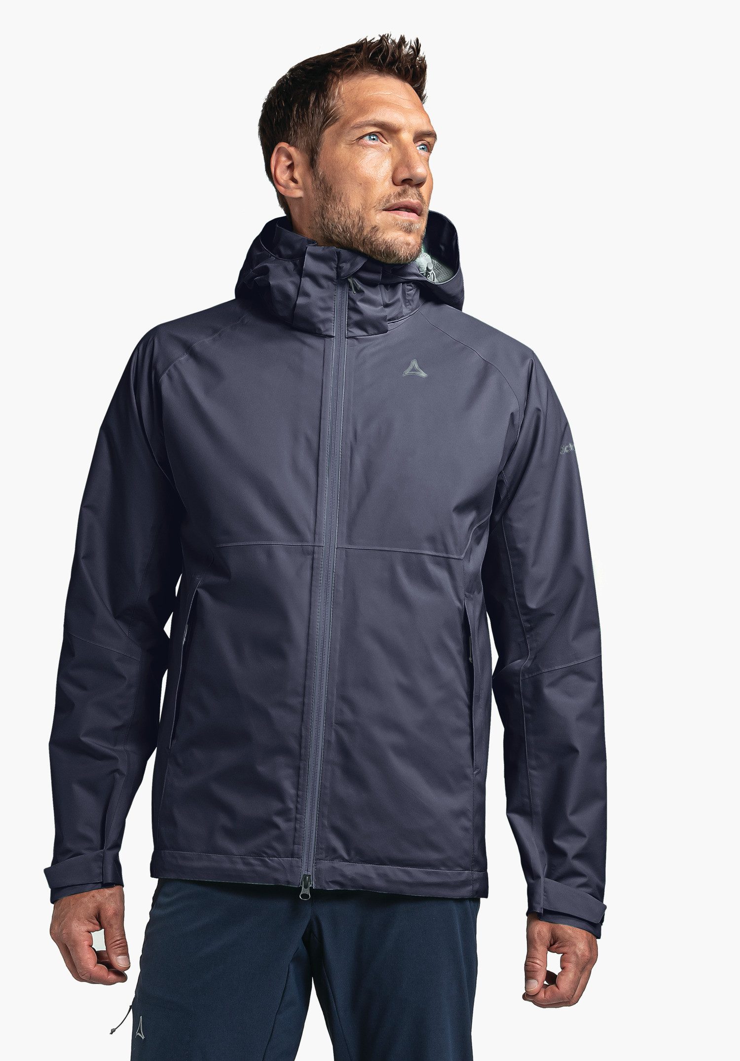 Schöffel Regenjacke Jacket Easy XT M CS Funktionsjacke, Outdoorjacke, Trekkingjacke mit integrierten Pack-Away Tasche