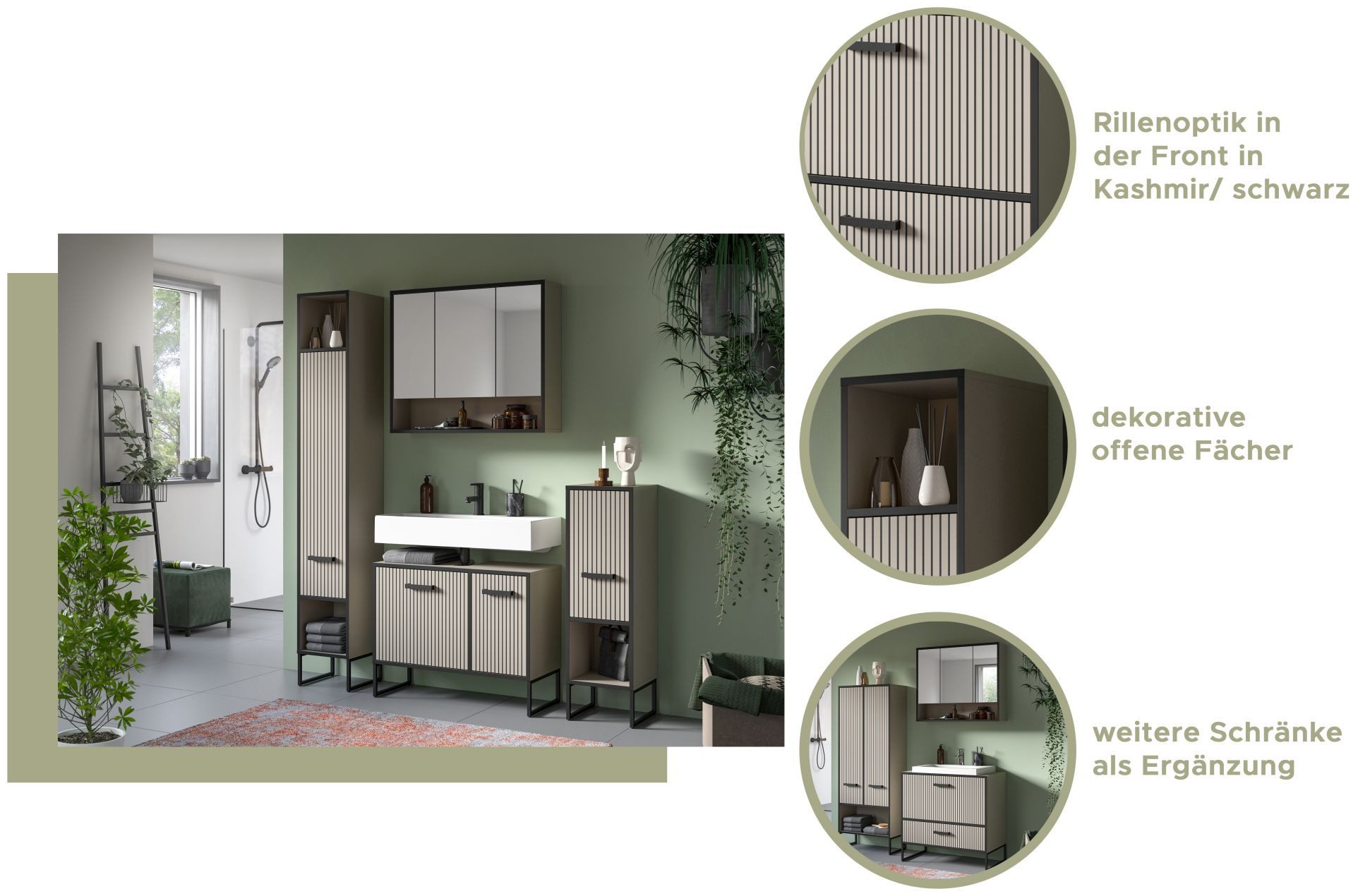 xonox.home Waschbeckenunterschrank Kaschmir Nachbildung Siphonausschnitt So günstig online kaufen