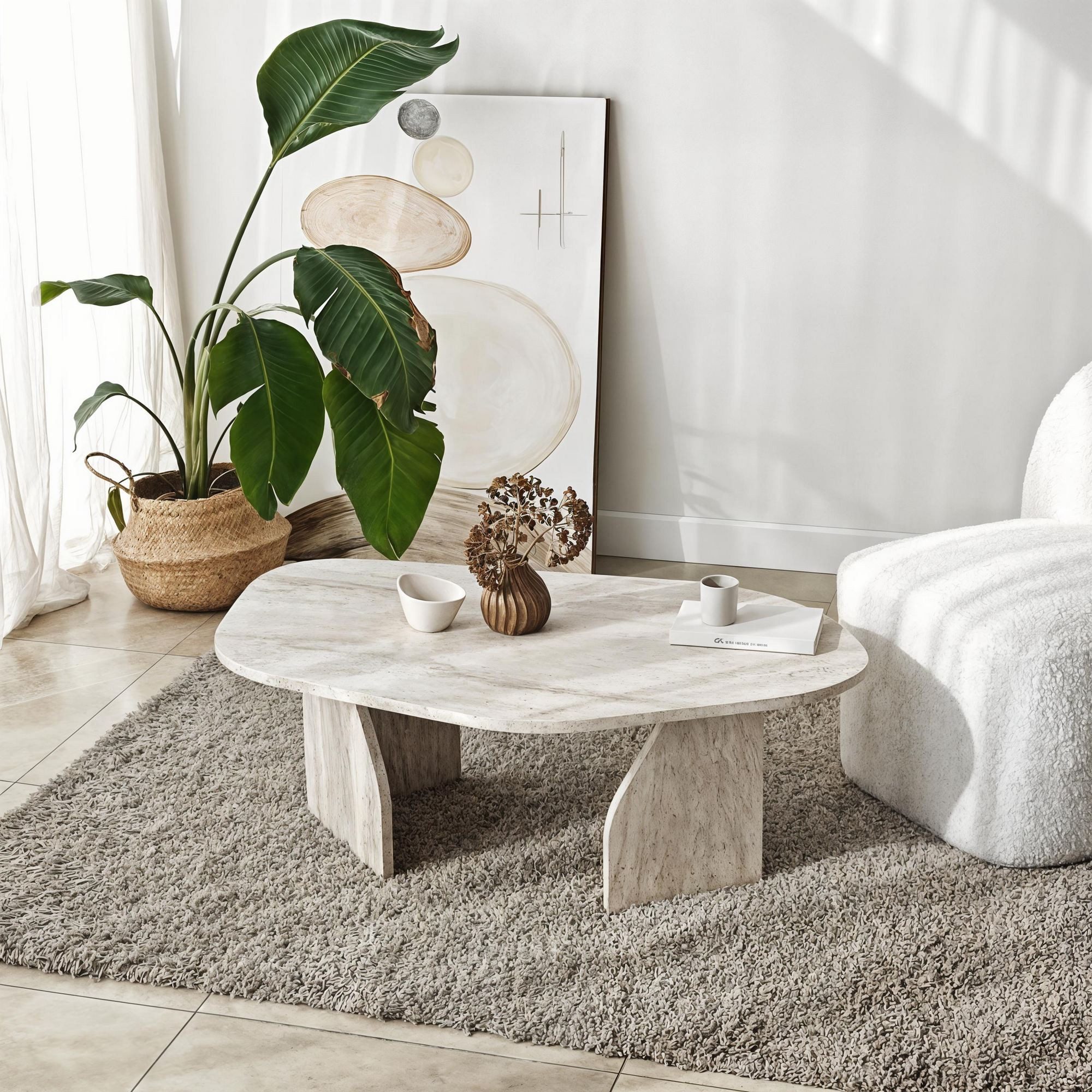 Skye Decor Couchtisch Boho Neostill, Organische Formgebung,Modernes, minimalistisches Design