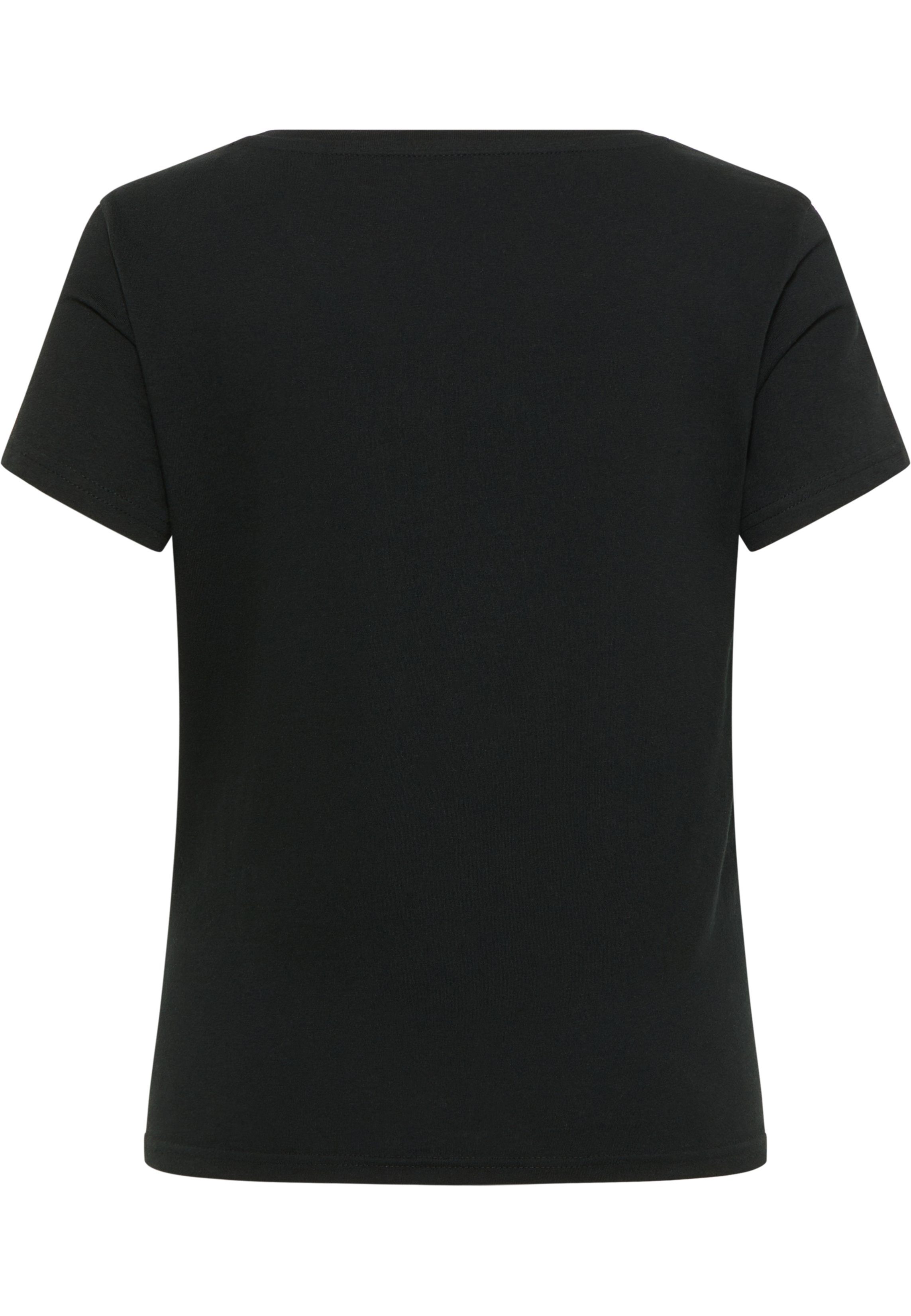 MUSTANG Rundhalsshirt ALMA mit Logo Print