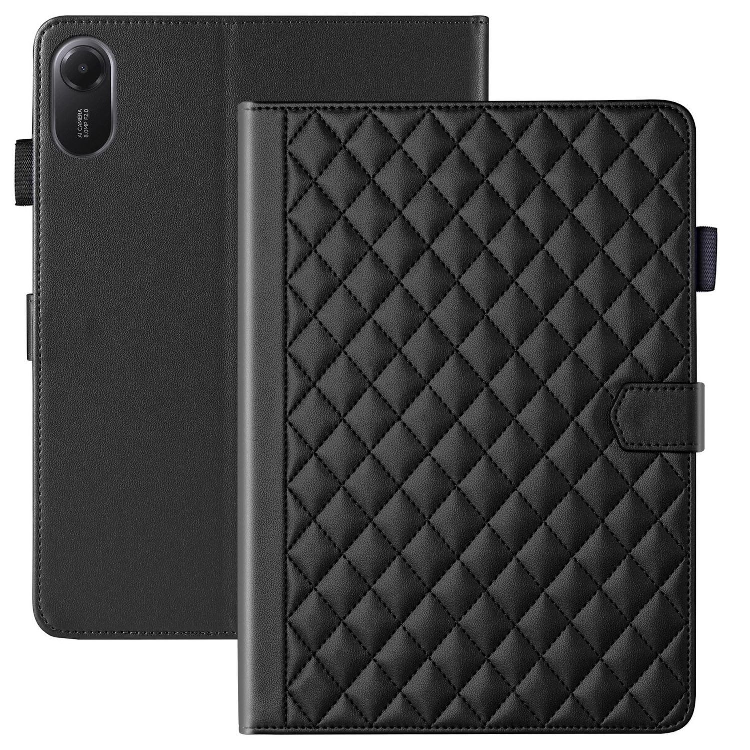 Wigento Tablet-Hülle Für Xiaomi Redmi Pad 2 / Pad SE 2025 Design Rhombus Kunstleder Hülle, Kunstlederhülle mit Rhombus-Textur und Standfunktion