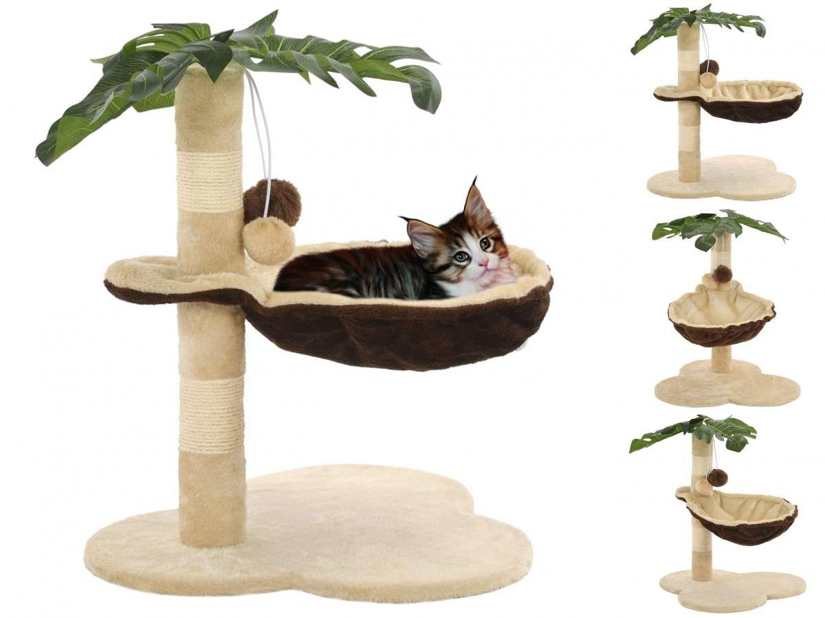 vidaXL Kratzbaum Katzen-Kratzbaum mit Sisal-Kratzstange 50 cm Beige und Braun