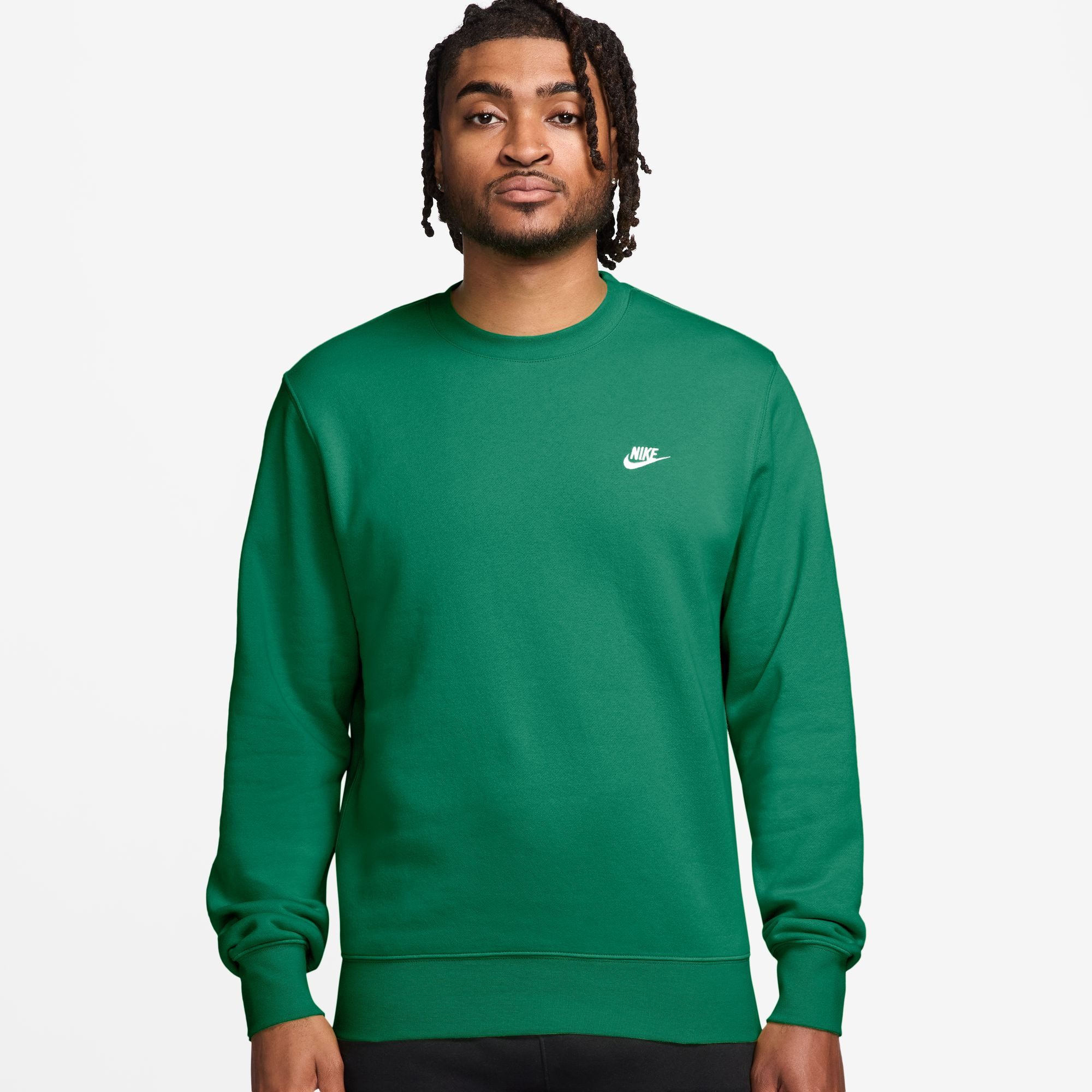 Nike Sportswear Sweatshirt M NK CLUB BB CREW kurzärmelige Ausführung, mit Rundhalsausschnitt, aus Jersey-Material