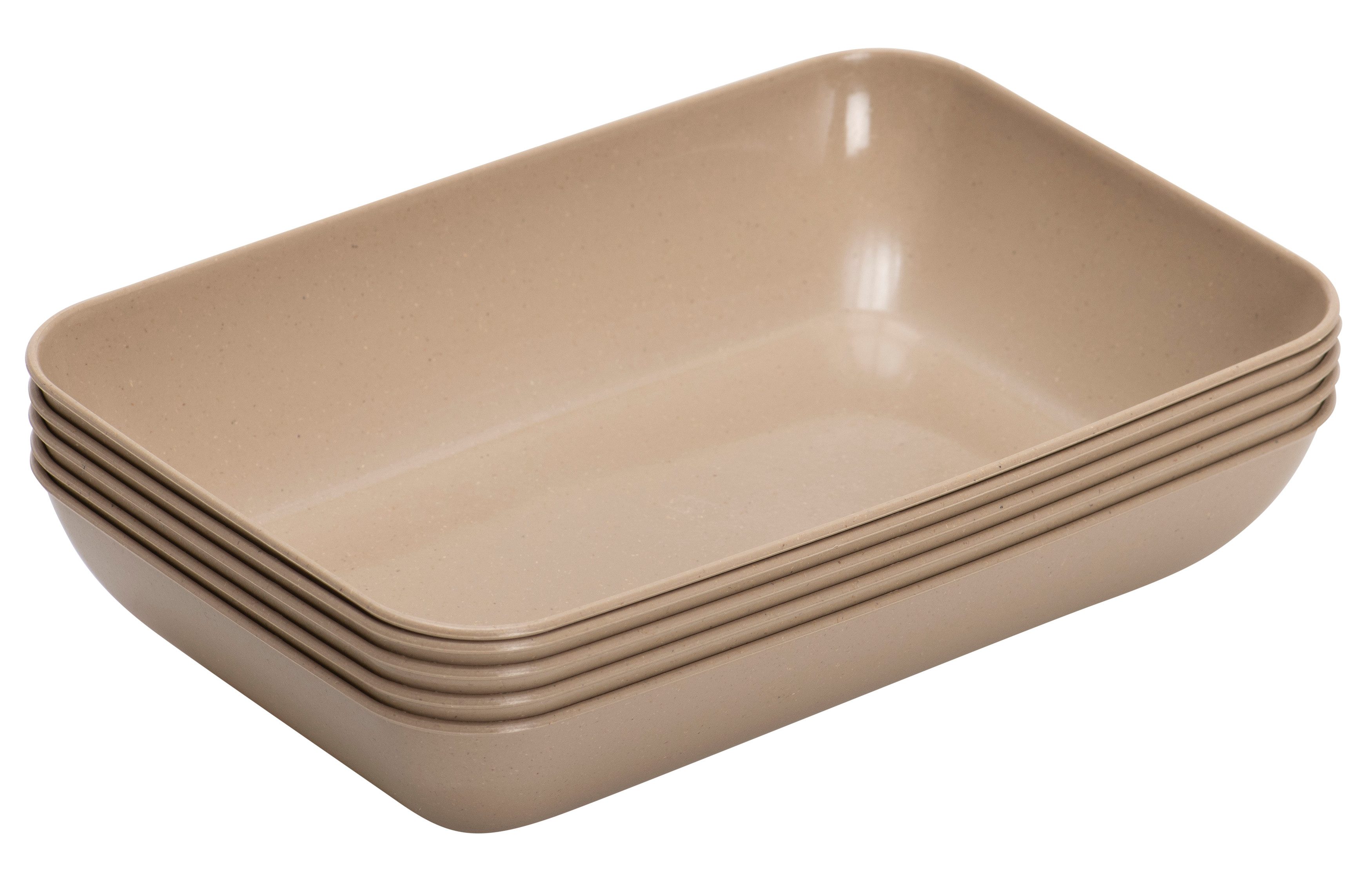 Betzold Schale Materialschalen aus biobasiertem treeNside-Material, Natur, Biokunststoff, (5-tlg)