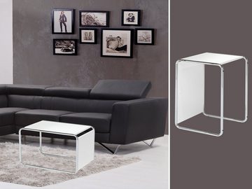 Mauser Sitzkultur Beistelltisch, klein-er Designer Couch-Tisch hoch, Loungetisch Bauhaus-stil, H: 67cm