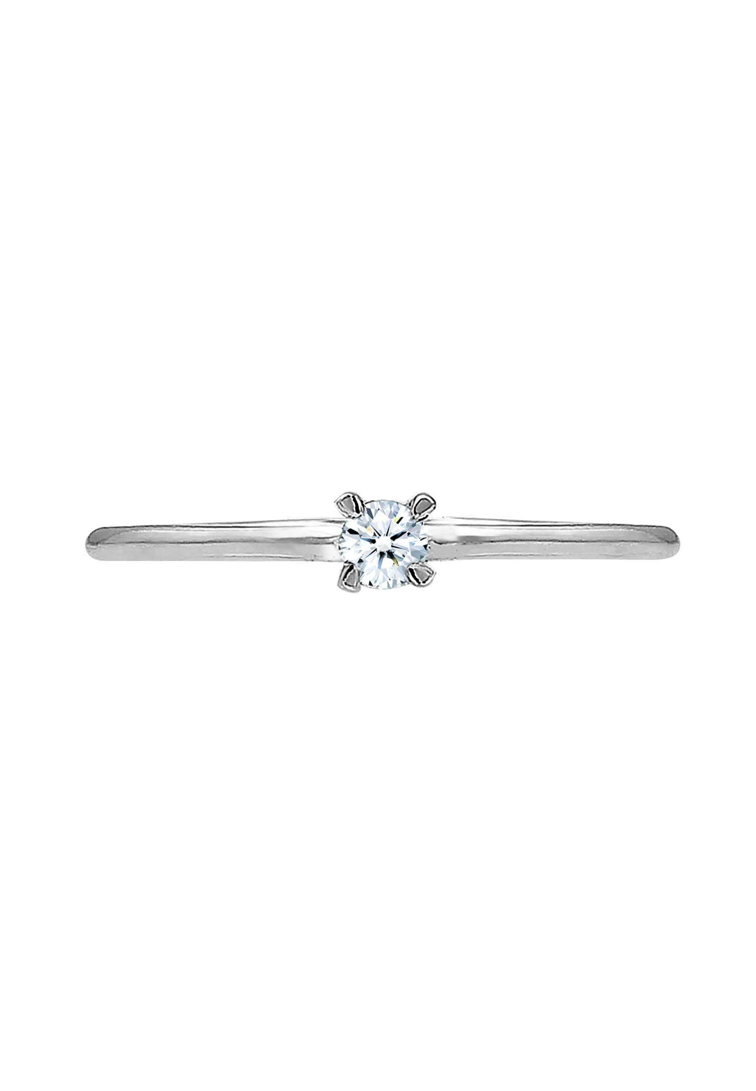 Elli DIAMONDS Verlobungsring Diamant Weiß Brillantschliff (0.06 ct) 585 Weißgold