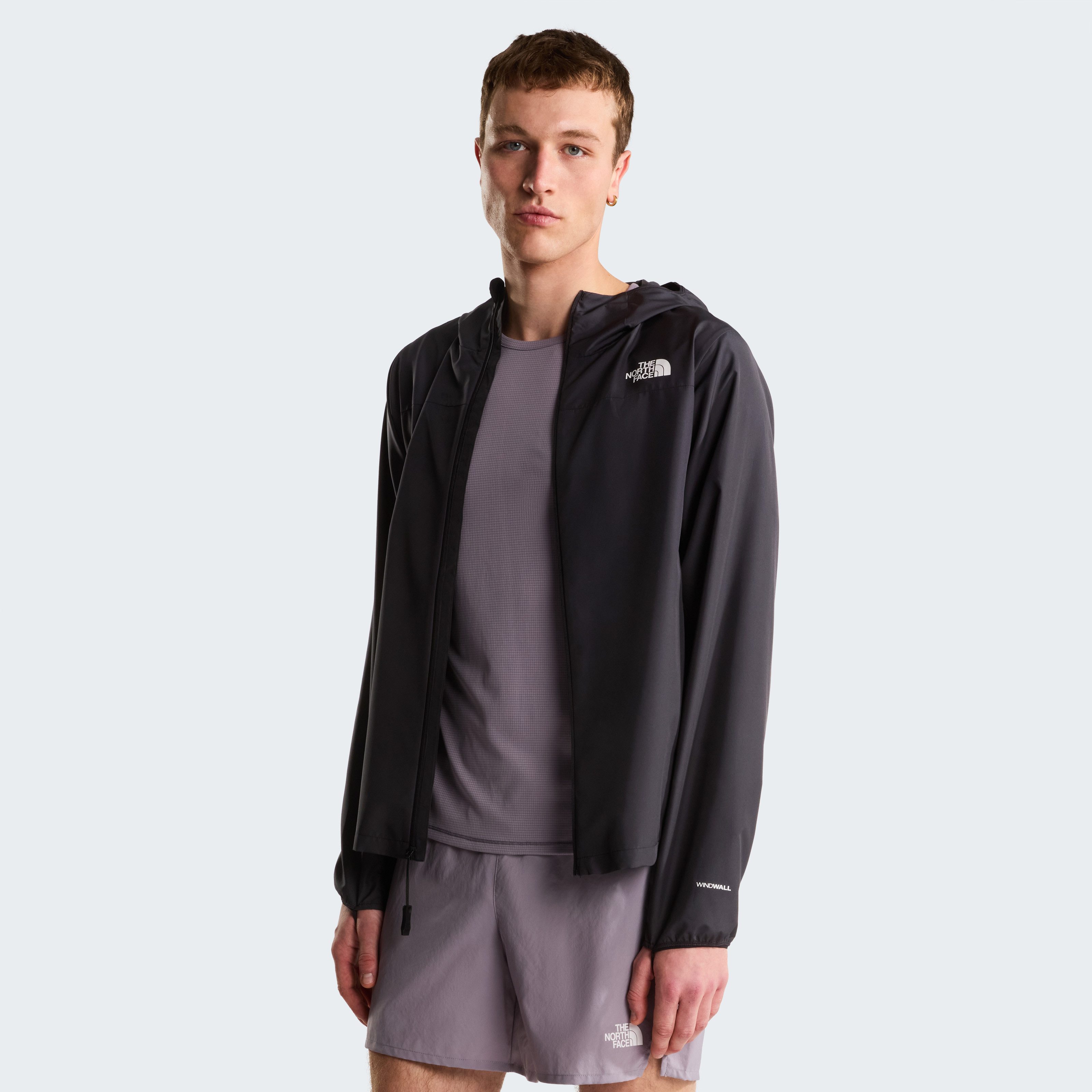 The North Face Windbreaker M FONTANALES WIND JACKET sportlicher Stil, für Sport- und Outdooraktivitäten, mit Packtasche