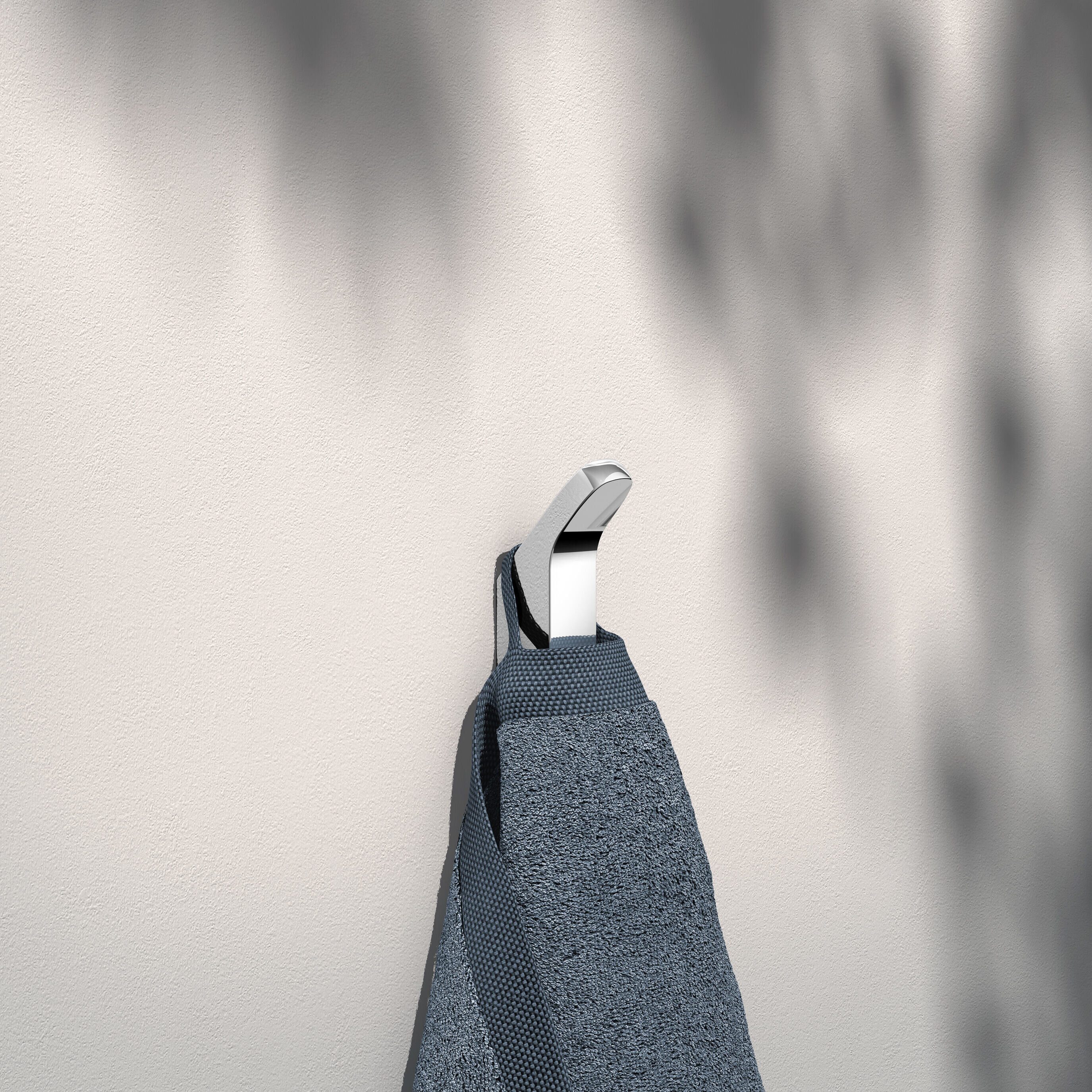 Keuco Handtuchhaken Moll 2er Set, (2-St., 2er-Set), aus Metall, verchromt, für Handtücher und Bademäntel, Wandmontage