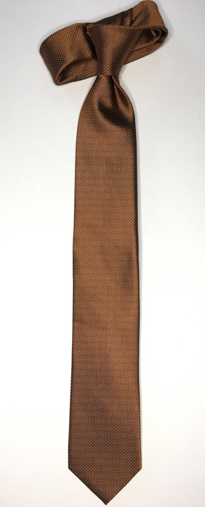 Seidenfalter Krawatte Seidenfalter 7cm Cognac Krawatte Picoté