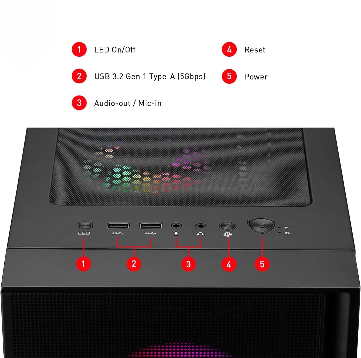 AurumPC Gaming-PC (AMD Ryzen 7 7800X3D, GeForce RTX 5060Ti, 32 GB RAM, 1000 GB SSD, Luftkühlung, Windows 11, WLAN)