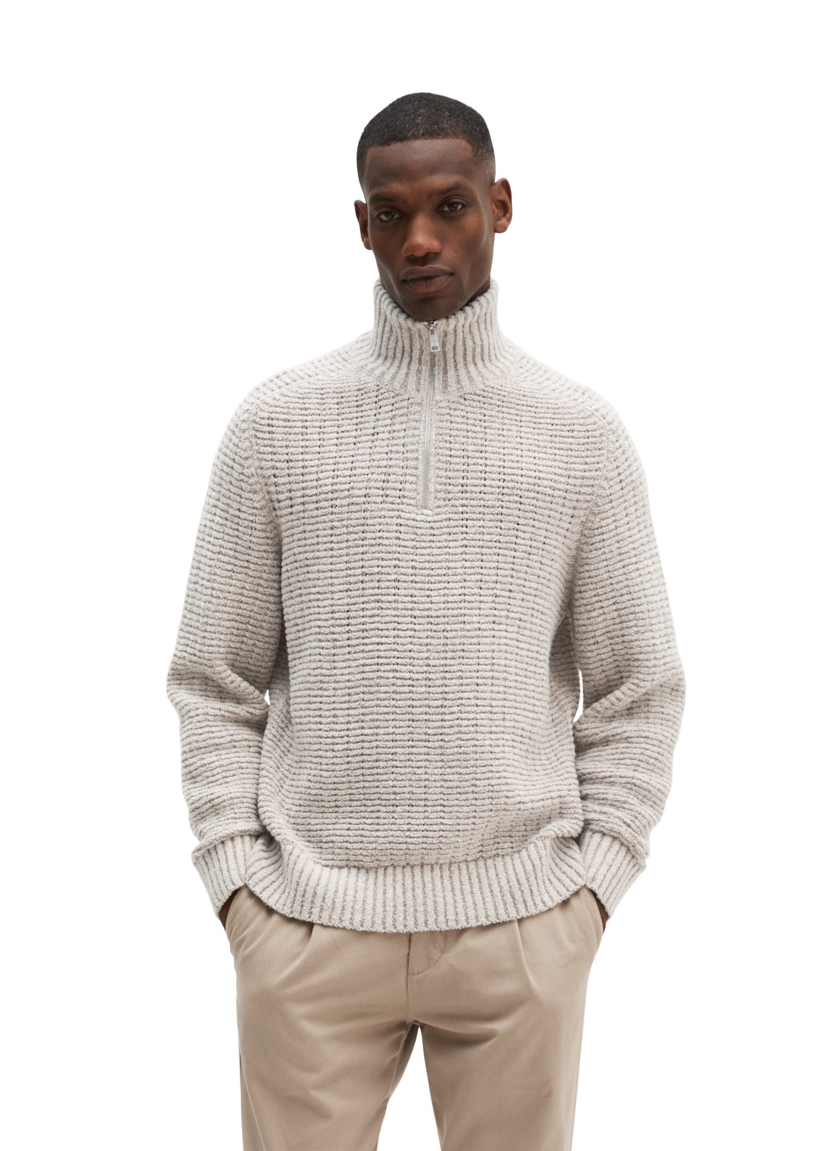 Marc O'Polo Rollkragenpullover aus Bio-Baumwoll-Schurwoll-Mix