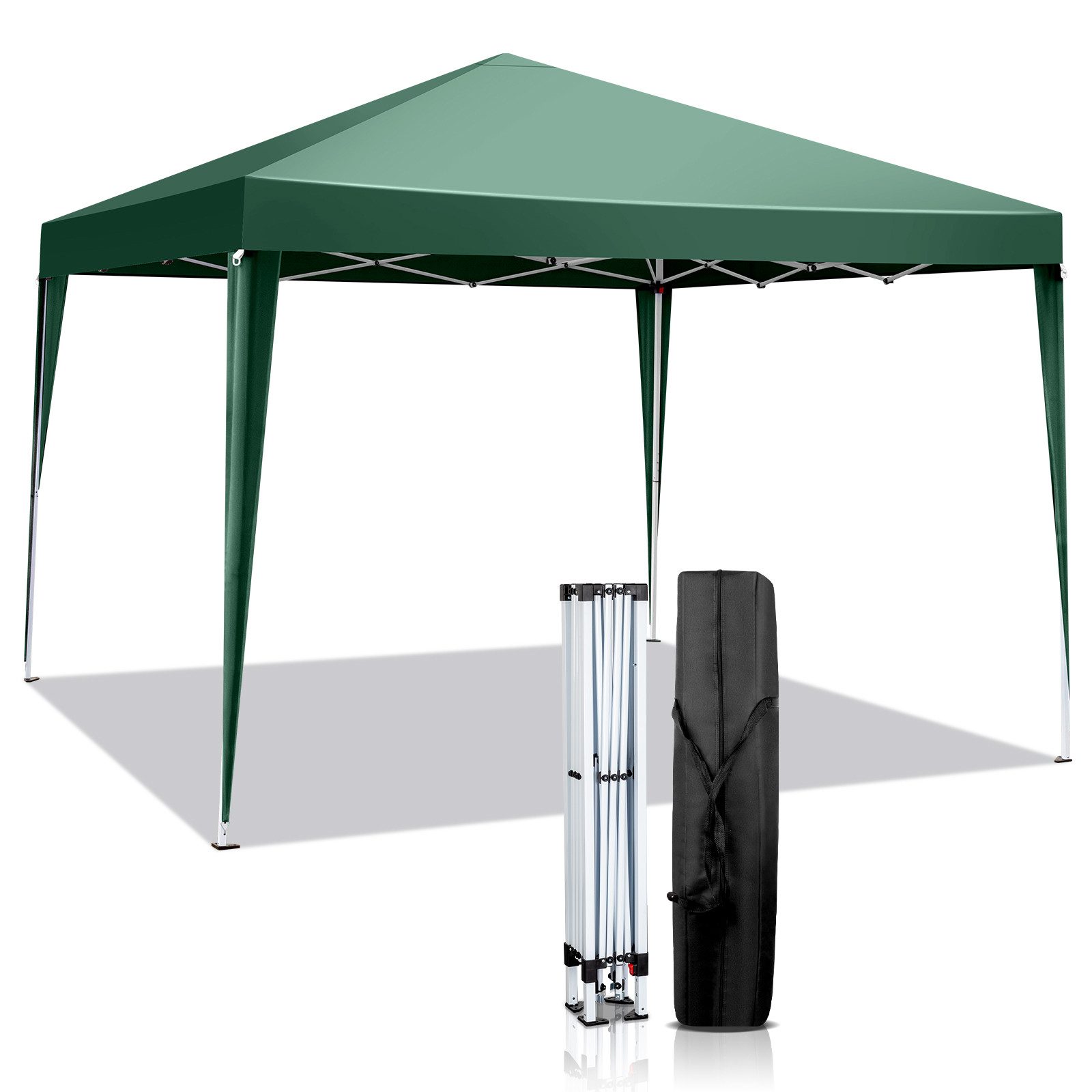 LALAHO Faltpavillon Pavillon 3x3m Pop-Up Gartenzelt höhenverstellbar, Partyzelt, UV-Schutz Gartenpavillon mit Tasche Faltzelt, für Garten, Balkon