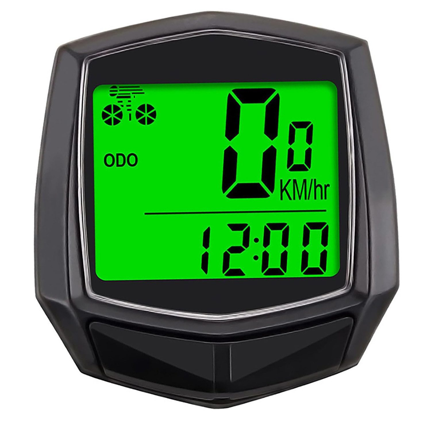 MOPUEA Fahrradcomputer Fahrradcomputer Kabelgebunden Tachometer LCD Fahrrad Tacho (Fahrradcomputer mit Kabelsensor und LCD Anzeige, Tacho Set für präzise Geschwindigkeits und Distanzmessung), Kabelgebunden präzise wasserdicht leicht und gut lesbar