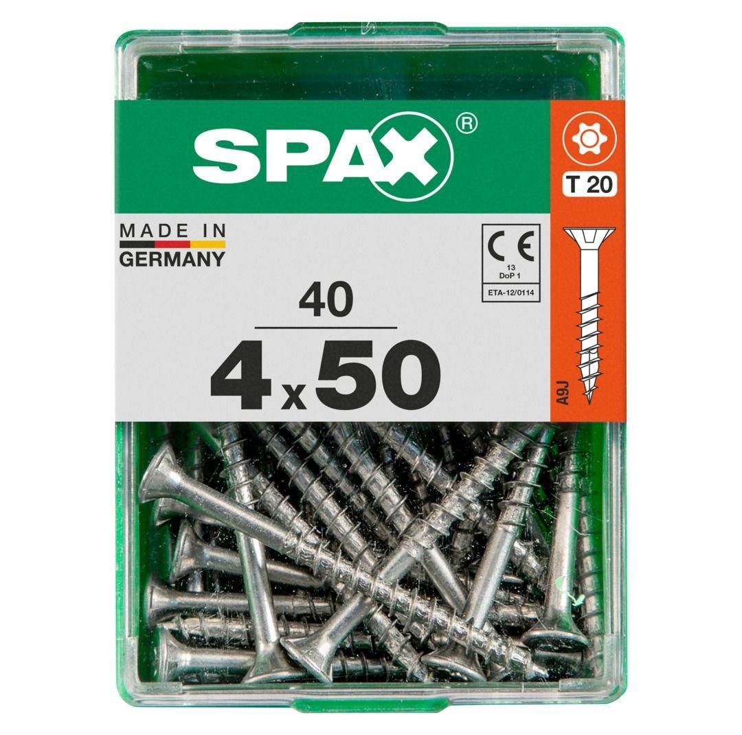 - mm Spax TX Universalschrauben 40 SPAX 20 4.0 Holzbauschraube x 50