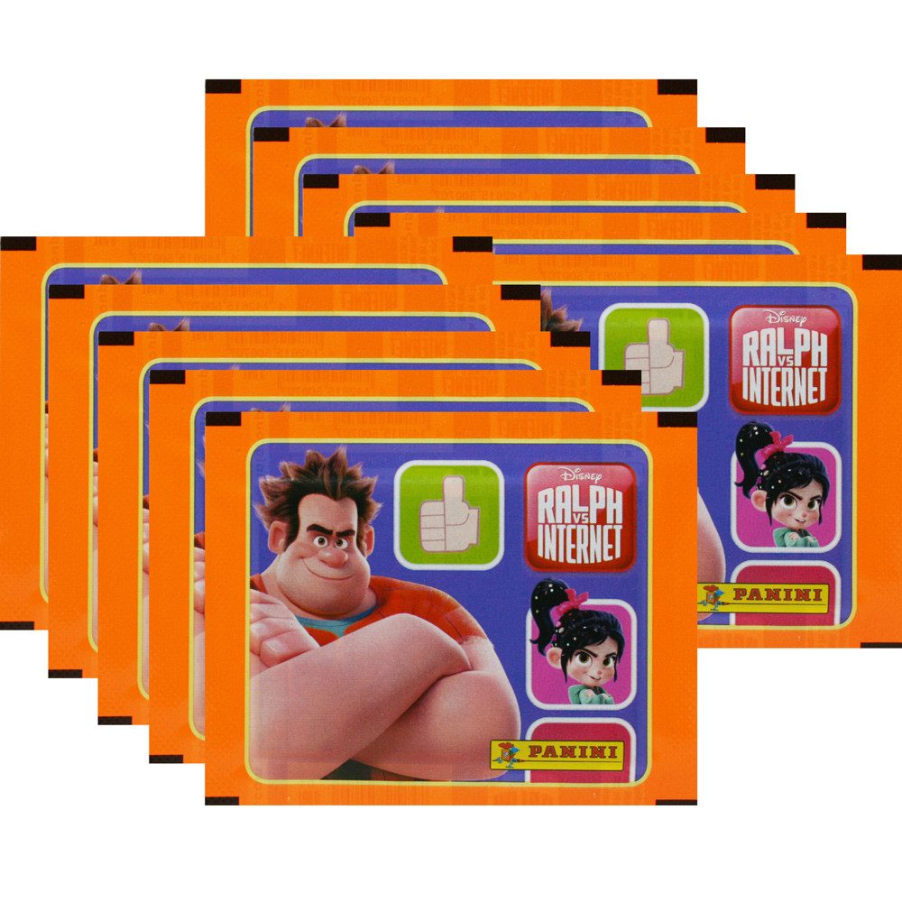 Panini Sammelkarte Panini Disney Sammelsticker Ralph Reichts 2: Chaos im Netz 10 Tüten