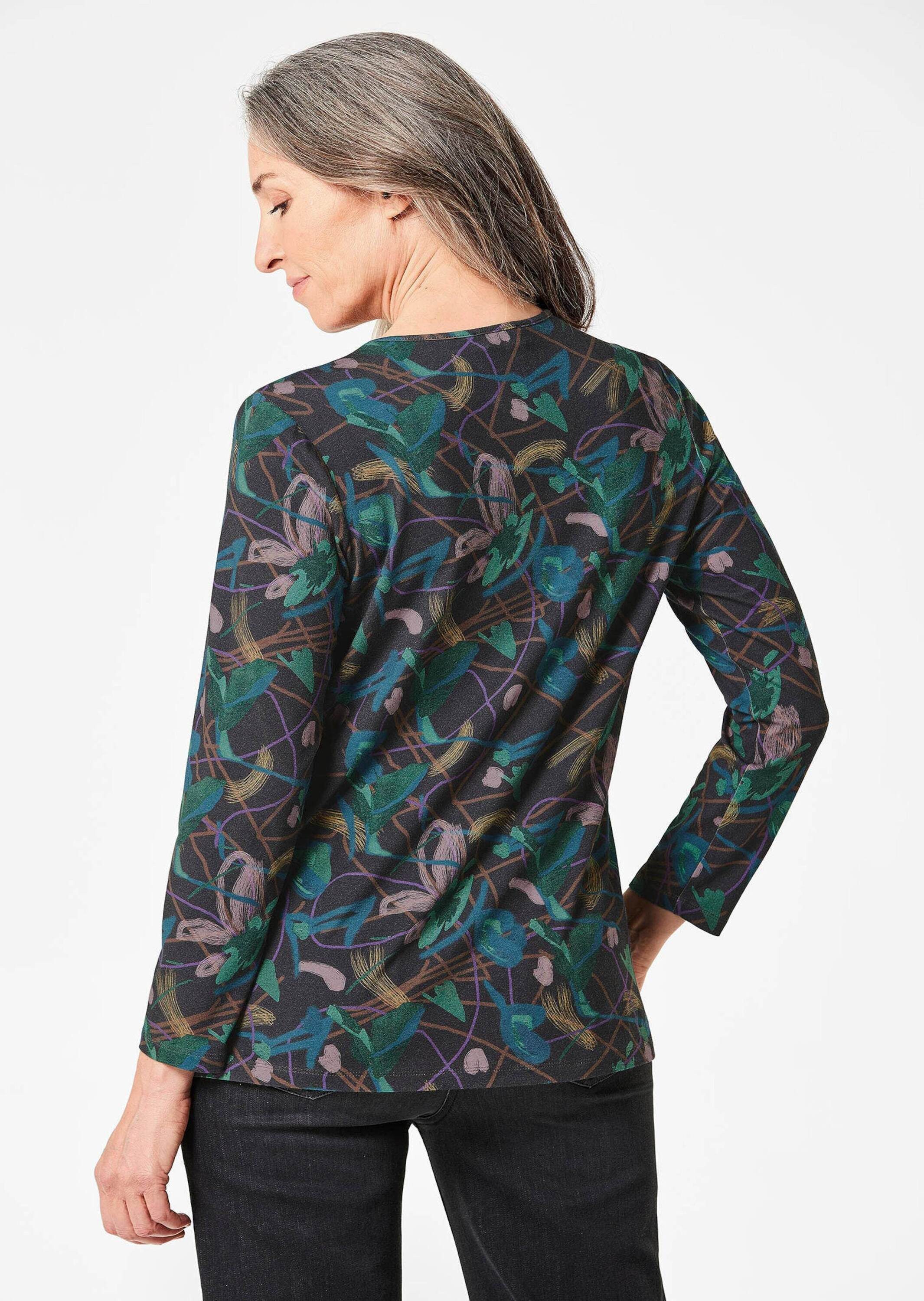 GOLDNER Longshirt Kurzgröße: Druckshirt