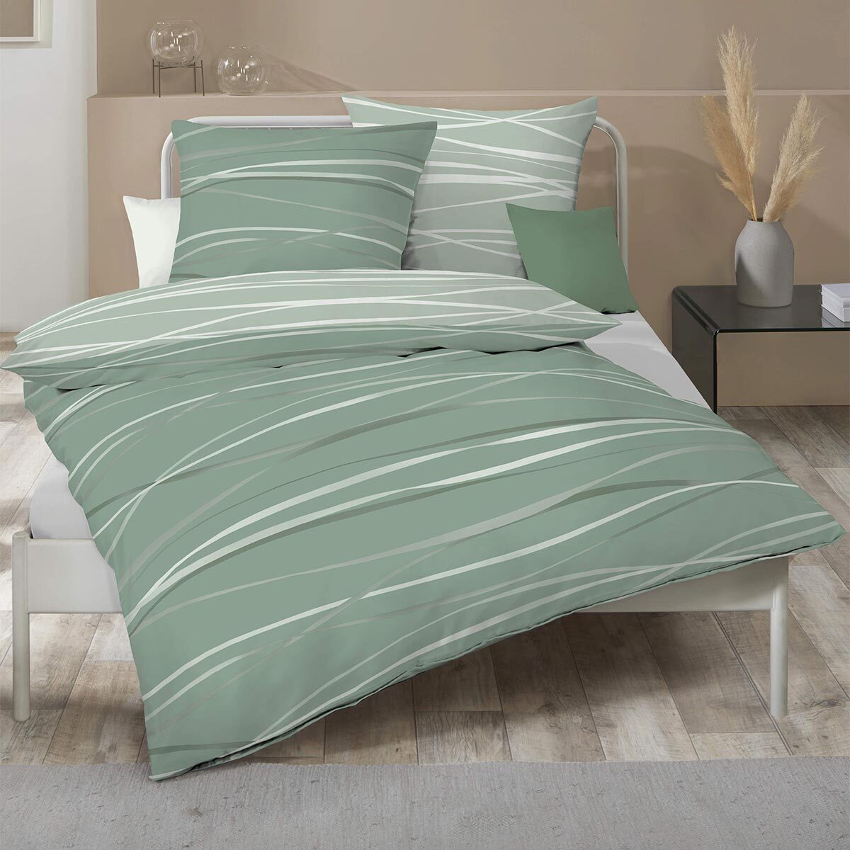 BETTWARENSHOP Bettwäsche Satin Motion oliv, Mako günstig online kaufen