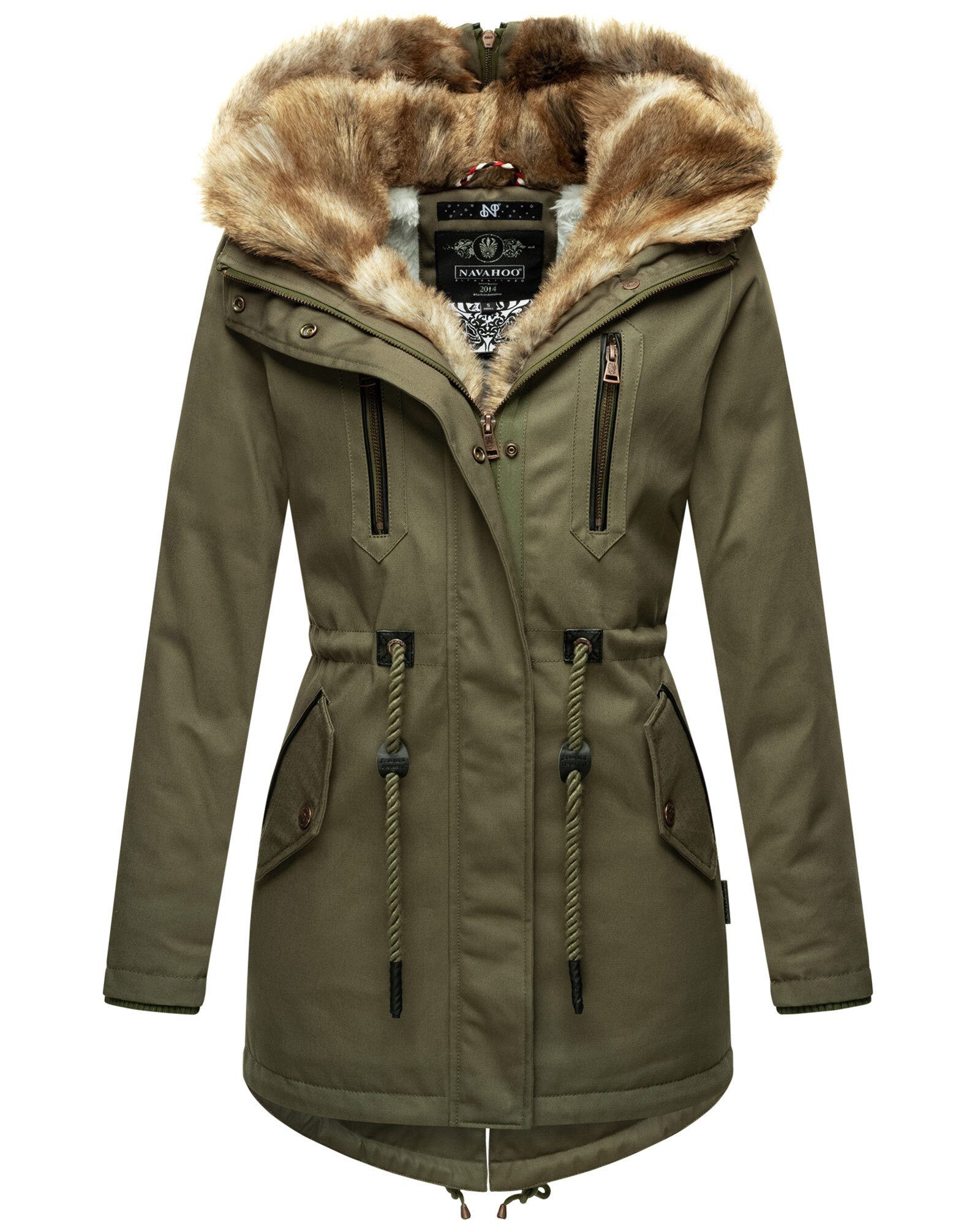 Navahoo Winterjacke Diamond Designer Winterjacke mit Teddyfell gefüttert günstig online kaufen