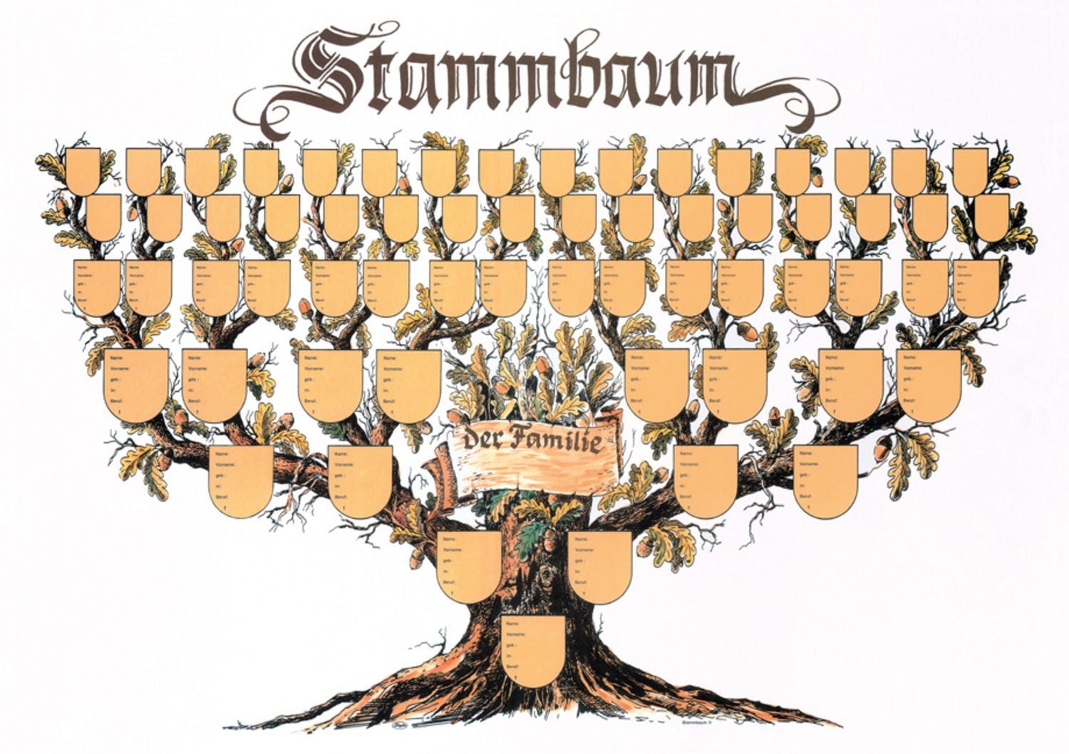 Poster Schmuckbild ""Stammbaum"", X