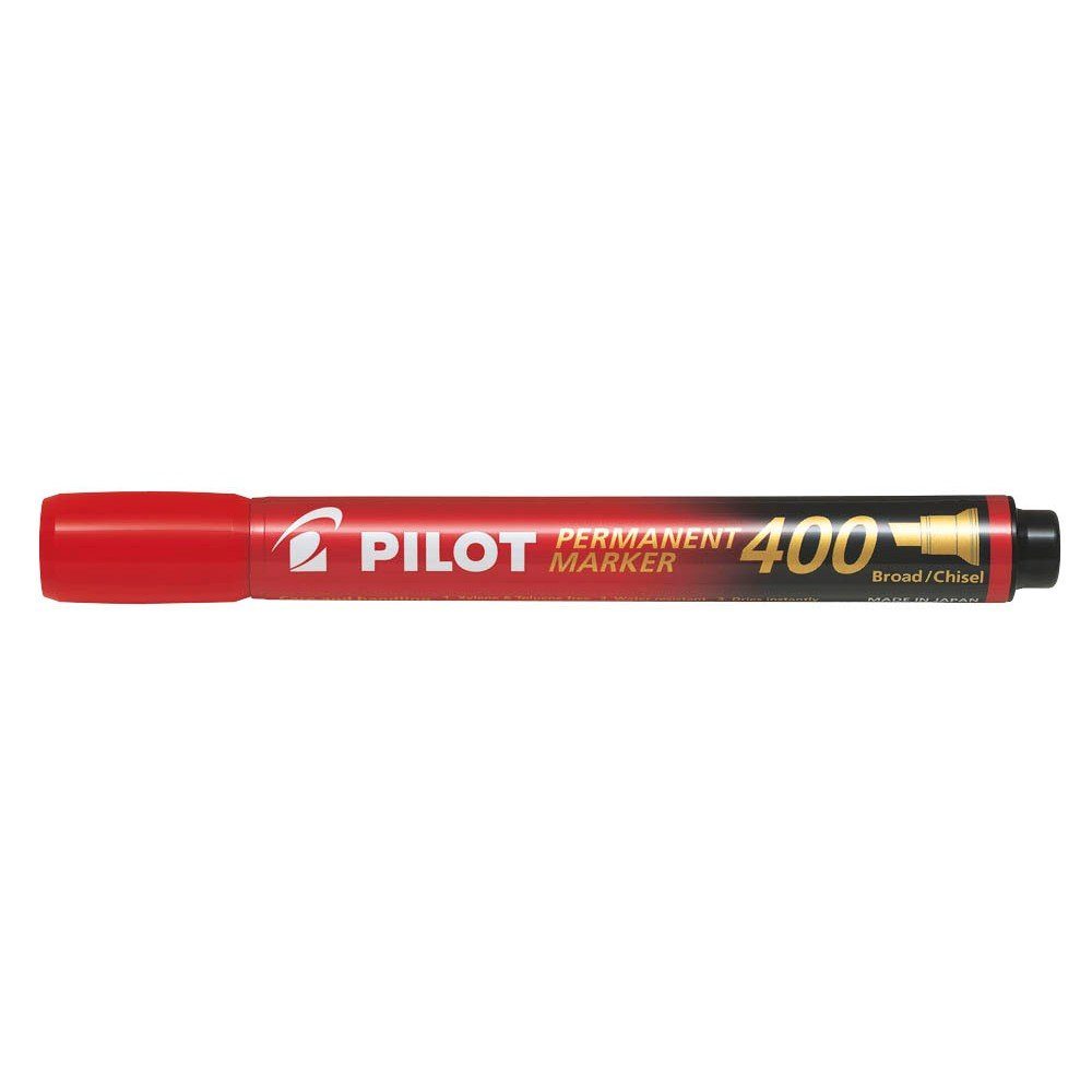 PILOT PILOT Permanent-Marker 400, Keilspitze, rot Tintenpatrone