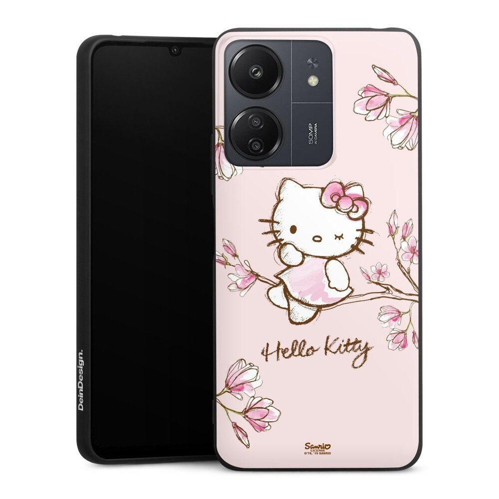 DeinDesign Handyhülle Hello Kitty Fanartikel Hanami Hello Kitty - Magnolia, Xiaomi Redmi 13C 4G Silikon Hülle Premium Case Handy Schutzhülle