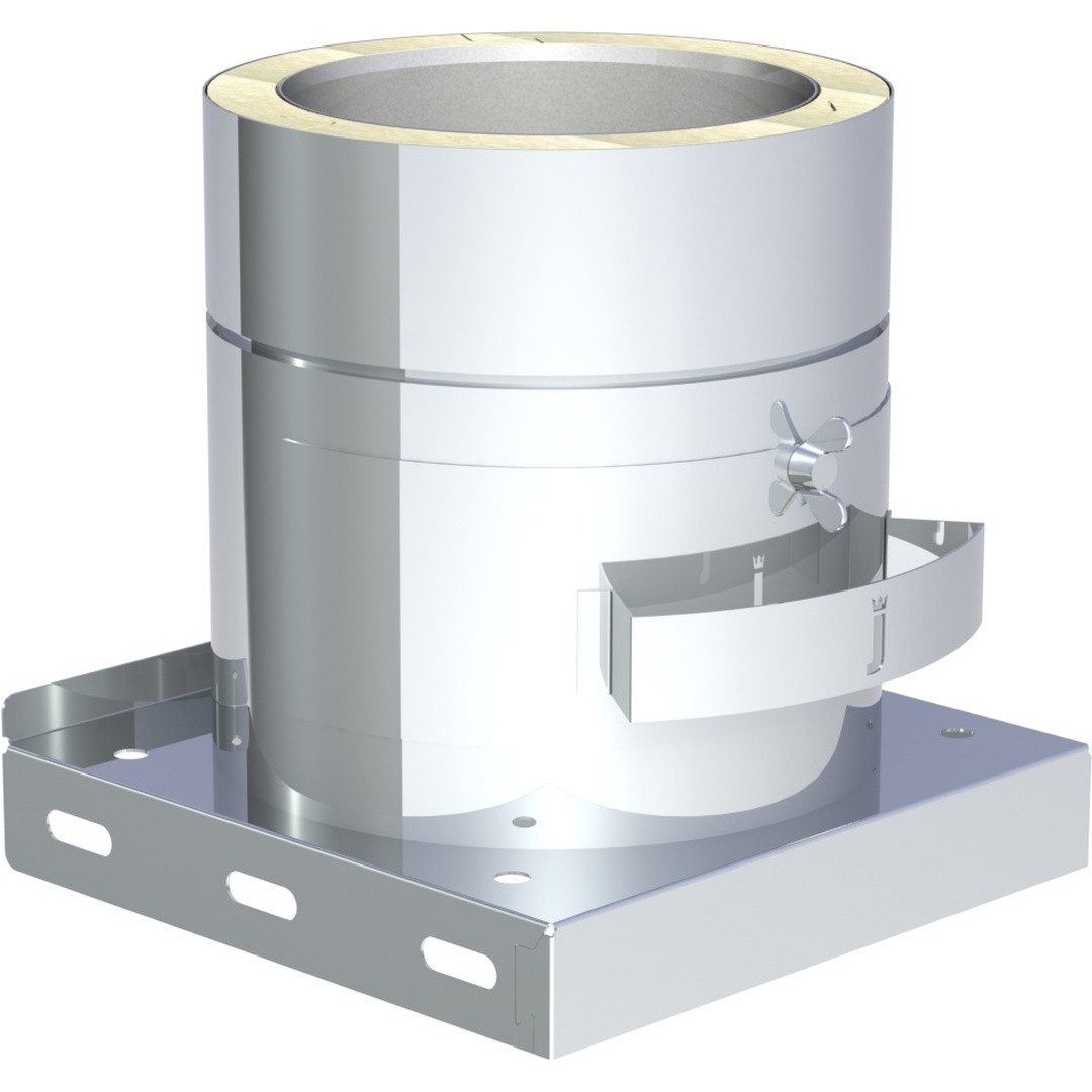 Jeremias Schornstein DW-ECO 2.0 Ø 300 mm - Grundplatte mit herausnehmbaren Rußtopf, Ø 130300 mm