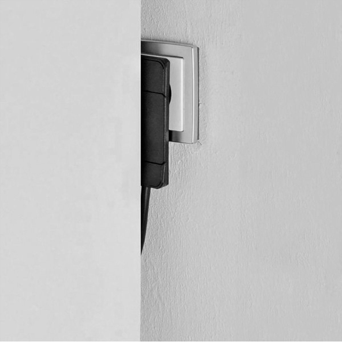 Bachmann SmartPlug Flachstecker Steckdosenleiste (Kabellänge 1.6 m), mit 3x Schutzkontakt Steckdosenleiste, 933.015 – Bild 4 von 4