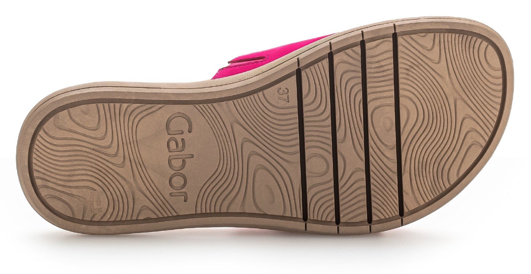 Gabor Pantolette, Plateau, Sommerschuh, Schlappen mit großer Zierschnalle