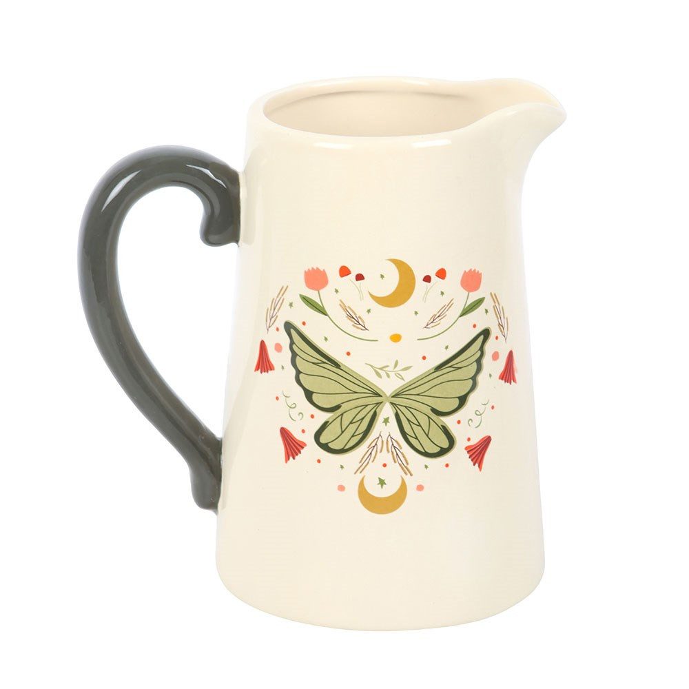 Something Different Dekovase Vintage Krug Vase zauberhafter Schmetterling Fairy Folklore witchy (Einzelartikel, Einzelner Krug, nicht als Set erhältlich)