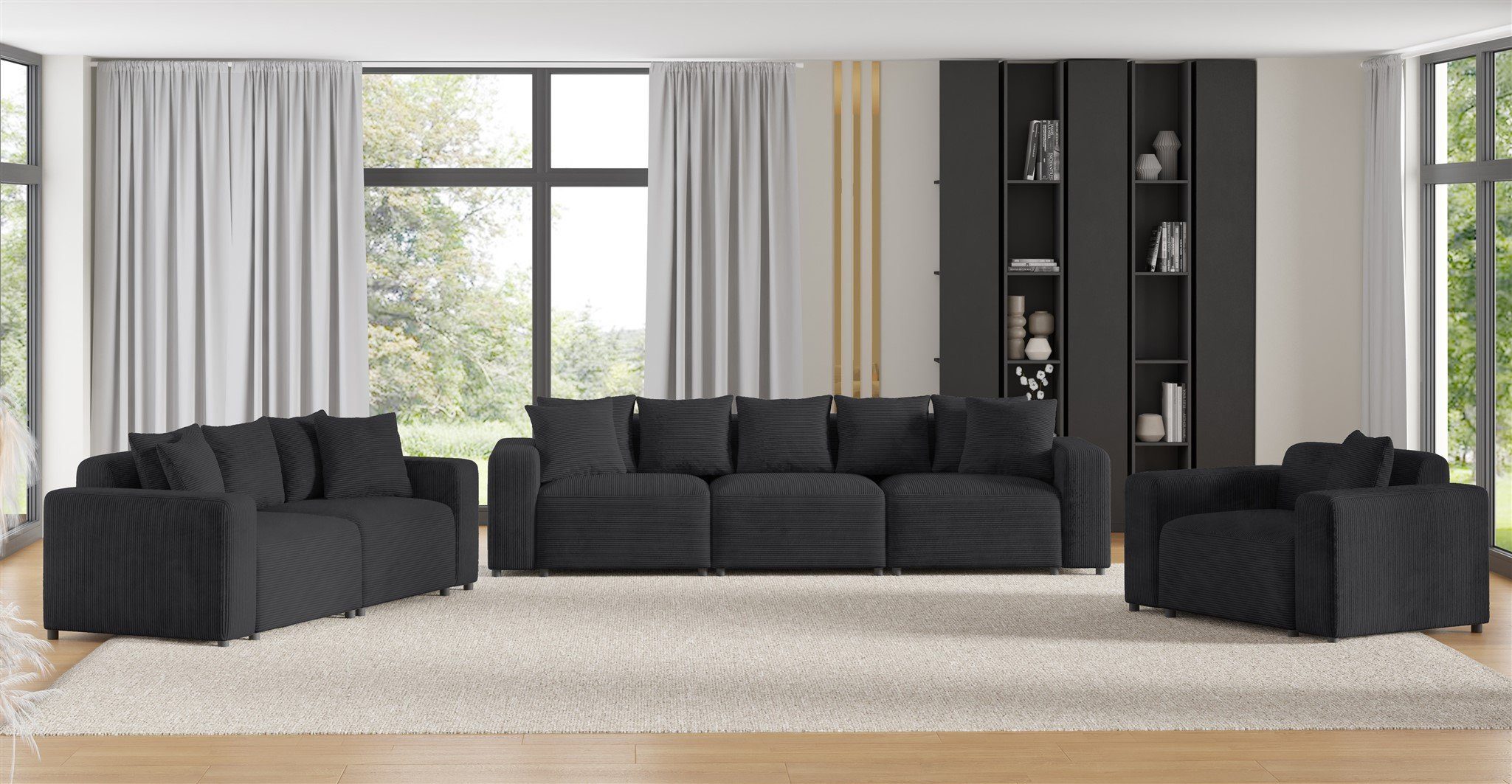 Fun Möbel Polstergarnitur Sofa-Set Designersofa MEGAN günstig online kaufen