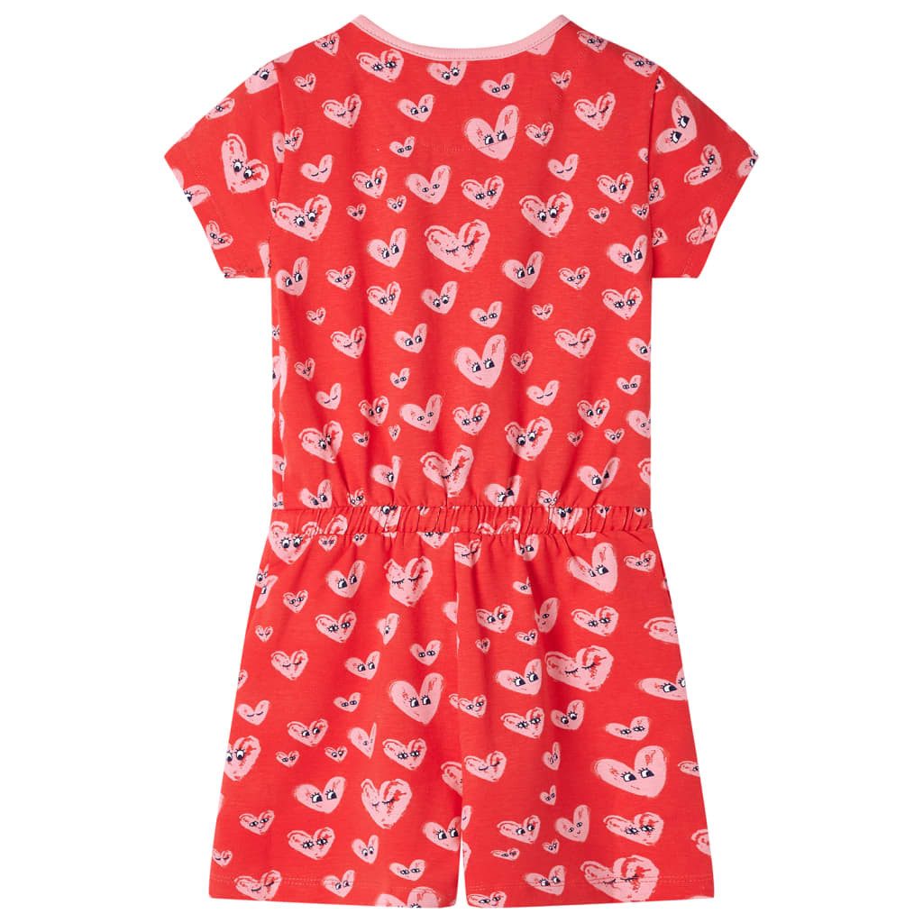 vidaXL Kurzoverall Kinder-Spielanzug Rot 128