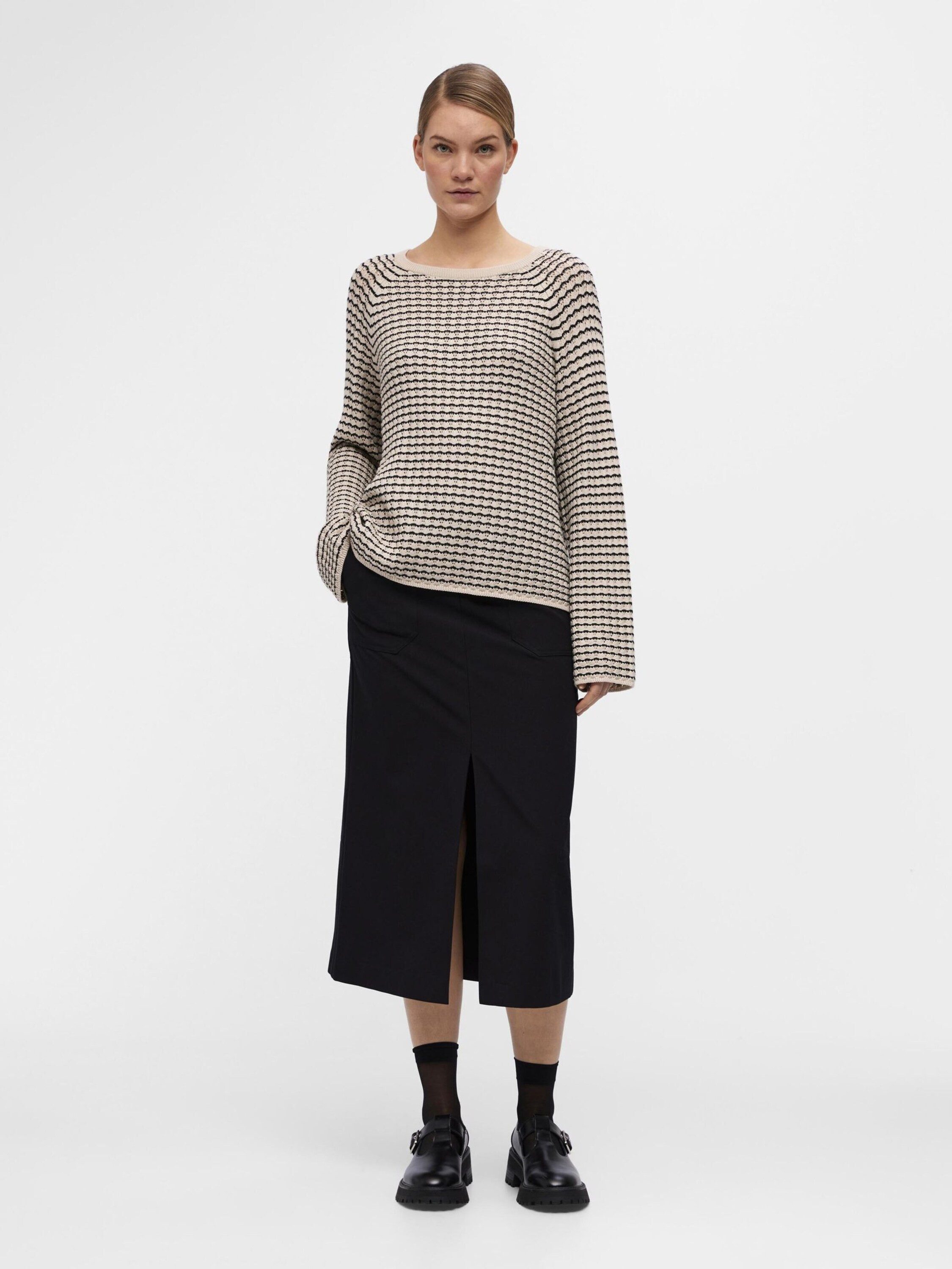 Object Strickpullover OBJESTER (1-tlg) Lochmuster