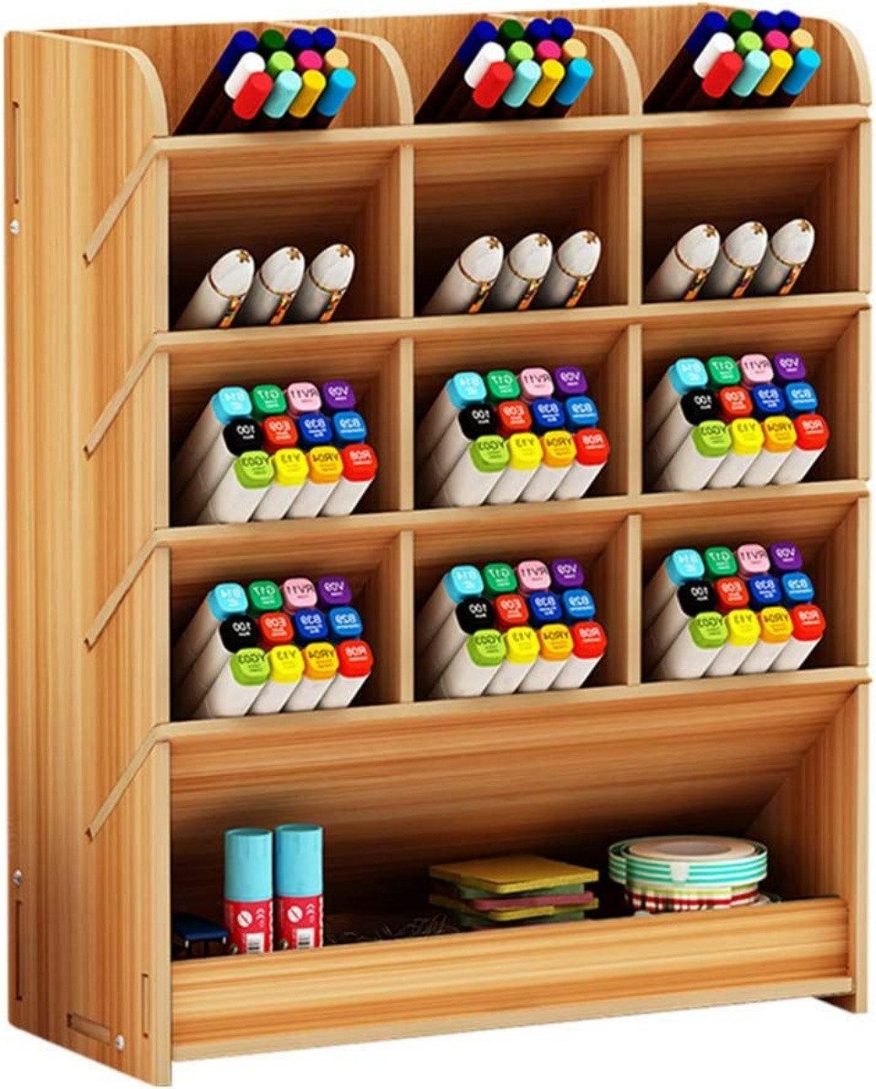 DOPWii Regal-Schreibtisch Hölzerner Stifthalter, für Schulschreibtisch günstig online kaufen