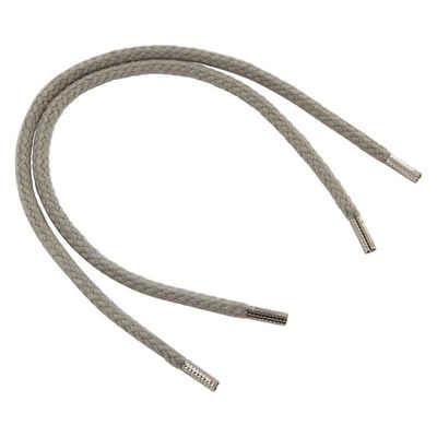 Rema Schnürsenkel Rema Schnürsenkel Hellgrau - rund - ca. 3 mm breit für Sie nach Wunschlänge geschnitten und mit Metallenden versehen