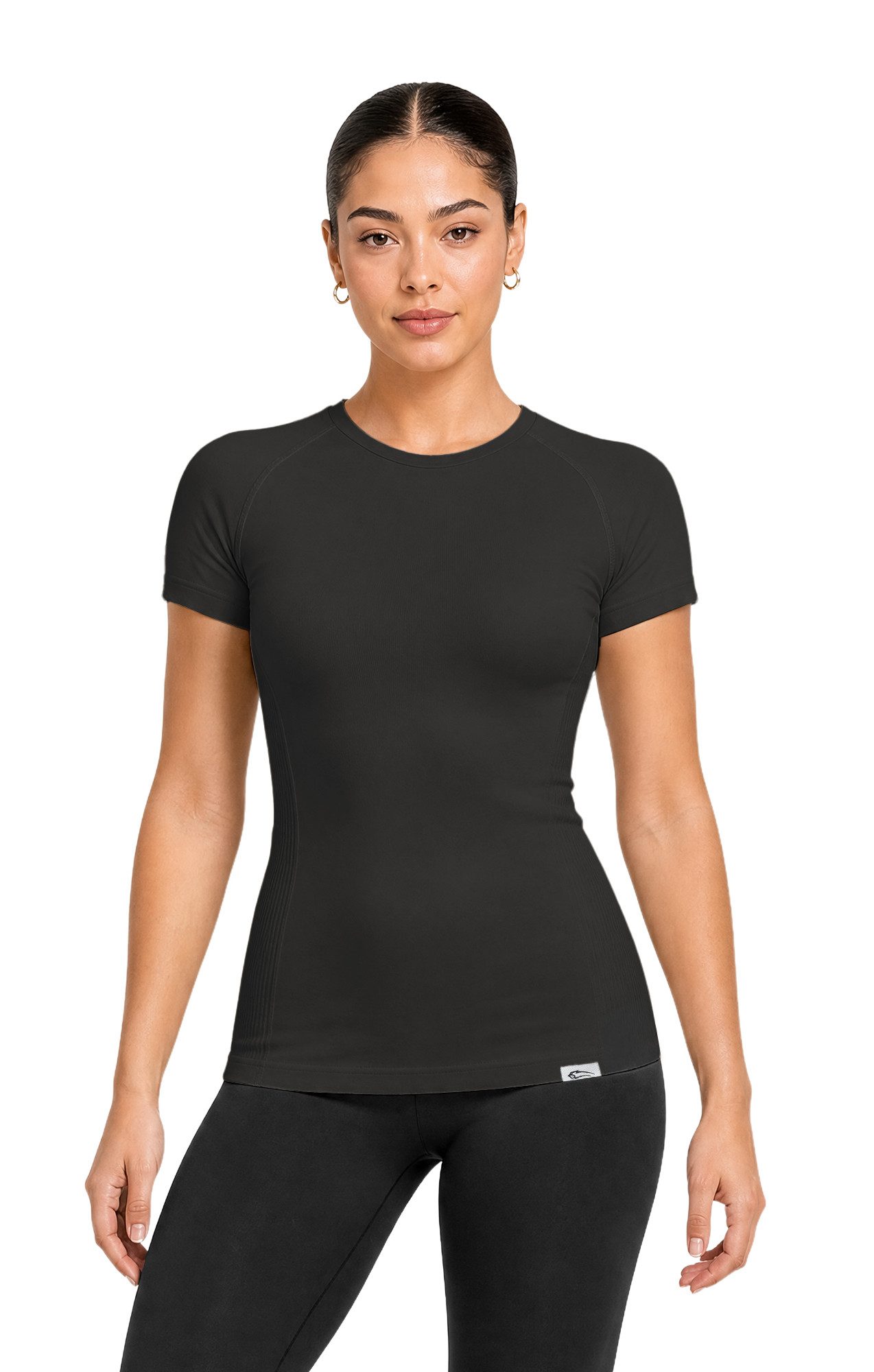 Smilodox T-Shirt Lyana, Damen Shirt, Shaped Fit, Rundhals, für Gym & Freizeit Stretch, weiches Material, Basic, Laufshirt