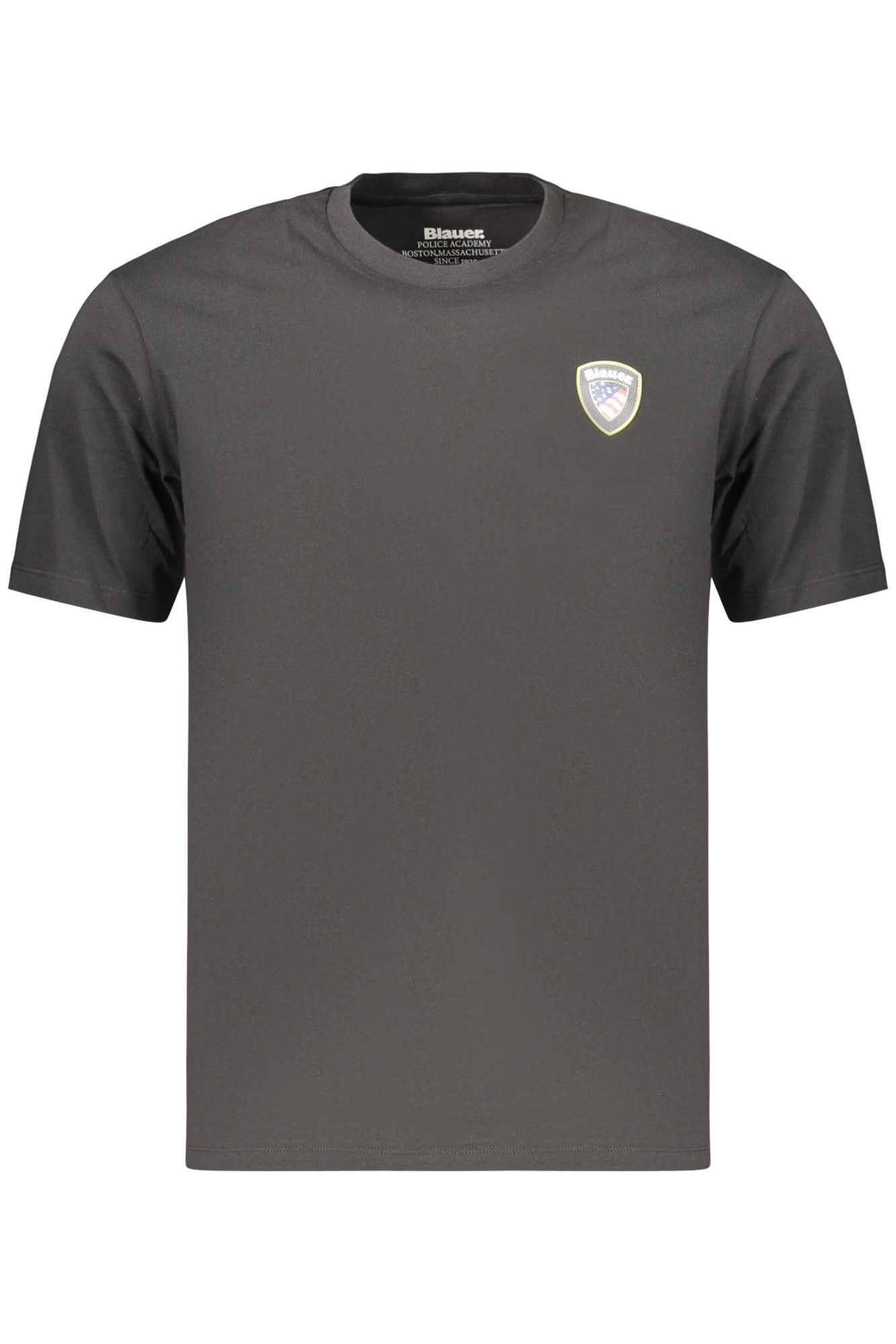 Blauer T-Shirt Herren Kurzarm T-Shirt Schwarz mit Logo und