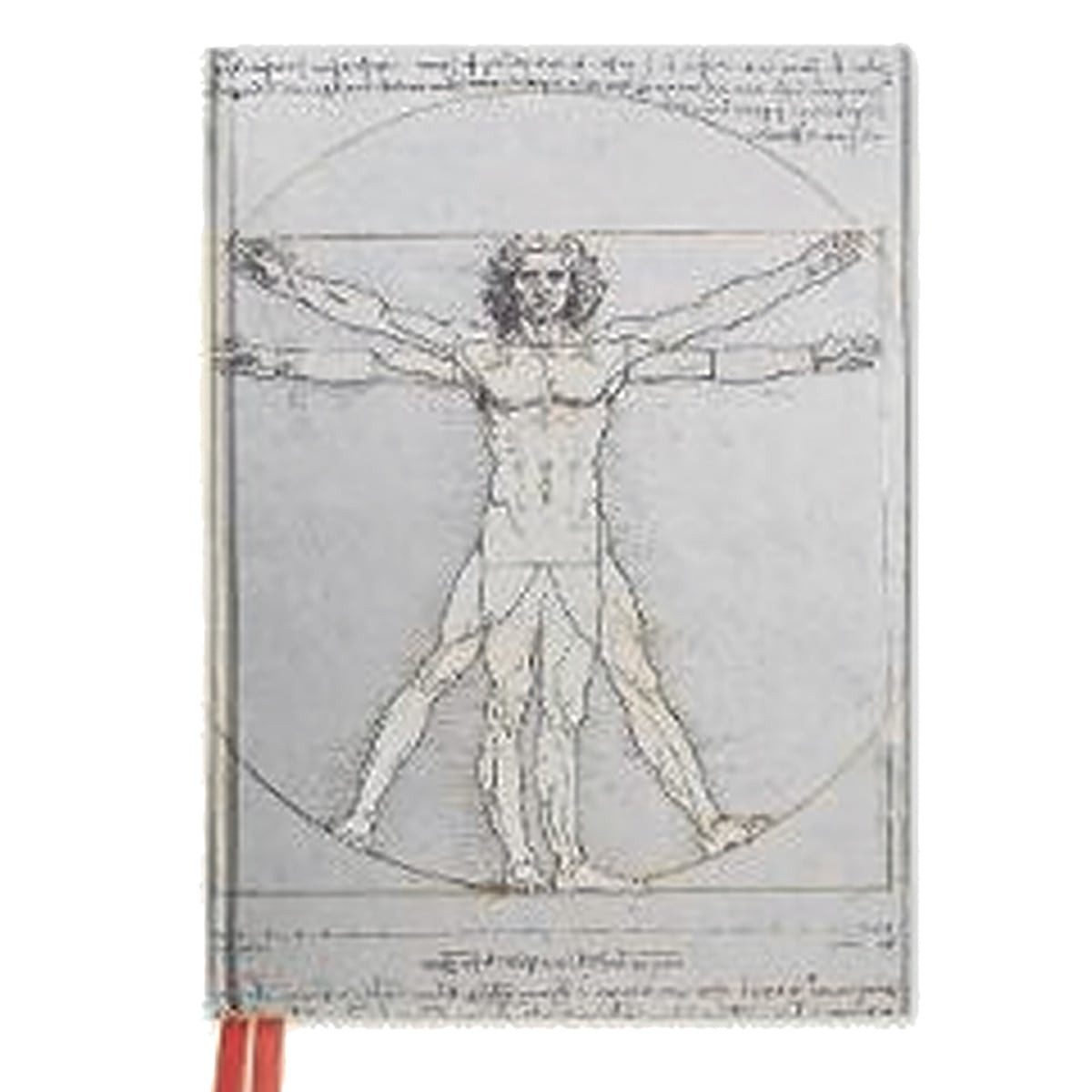 Notizbuch Premium Notizbuch DIN A6: Leonardo da Vinci, Vitruvianischer Mensch