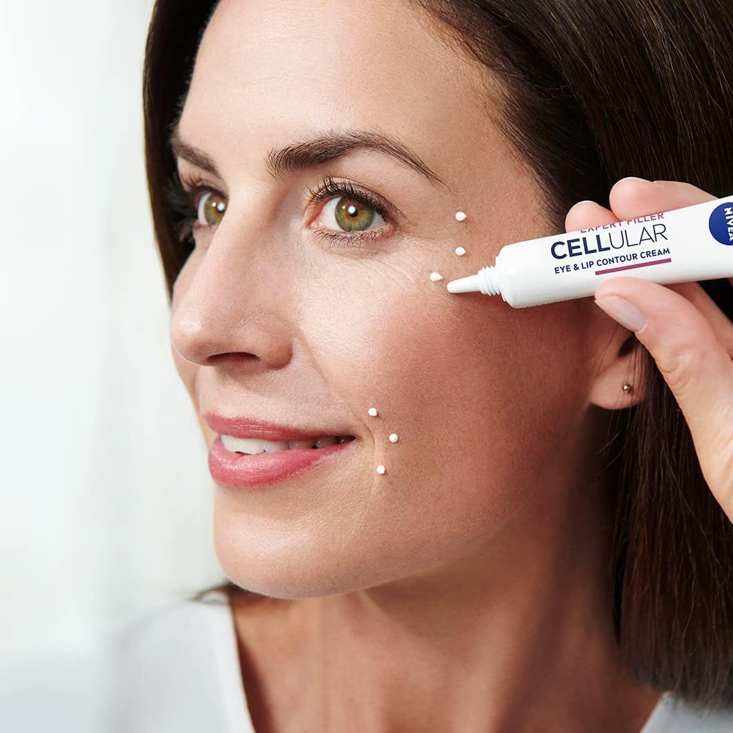 Nivea Anti-Aging-Creme CELLULAR EXPERT FILLER AUGEN & LIPPEN KONTURPFLEGE, mit Hyaluronsäure, für alle Hauttypen und reife Haut