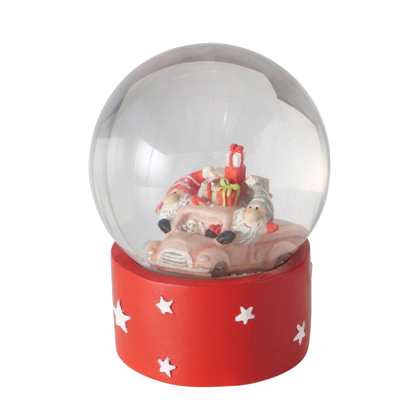 BOLTZE GRUPPE GmbH Dekoobjekt Schneekugel mit Wichtelmännchen CARRIE, Ø10,1 cm (1 Stk., Weihnachtsdeko), Schneekugel mit Wichtelmännchen