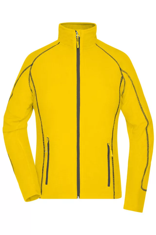 James & Nicholson Fleecejacke Taillierte Damen Waffelfleece Jacke JN596 Perfekt für die Übergangszeit und kühle Sommerabende