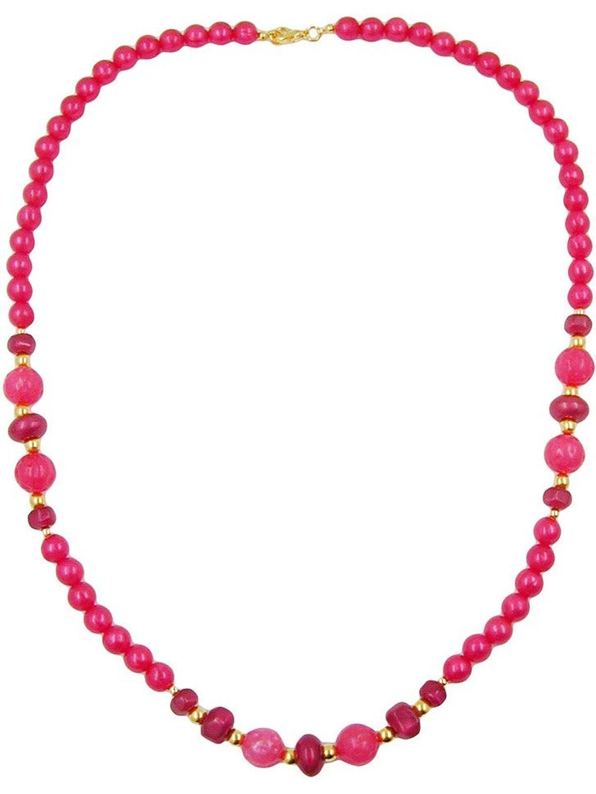 Gallay Perlenkette Kette Perle, himbeer-matt (1-tlg)