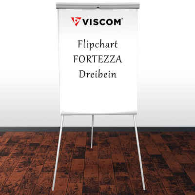 Viscom Magnettafel »FORTEZZA«, Flipchart mit Dreibein-Stativ - magnetische Oberfläche - vielseitig einsetzbar - Whiteboard mit Ständer - höhen-verstellbar