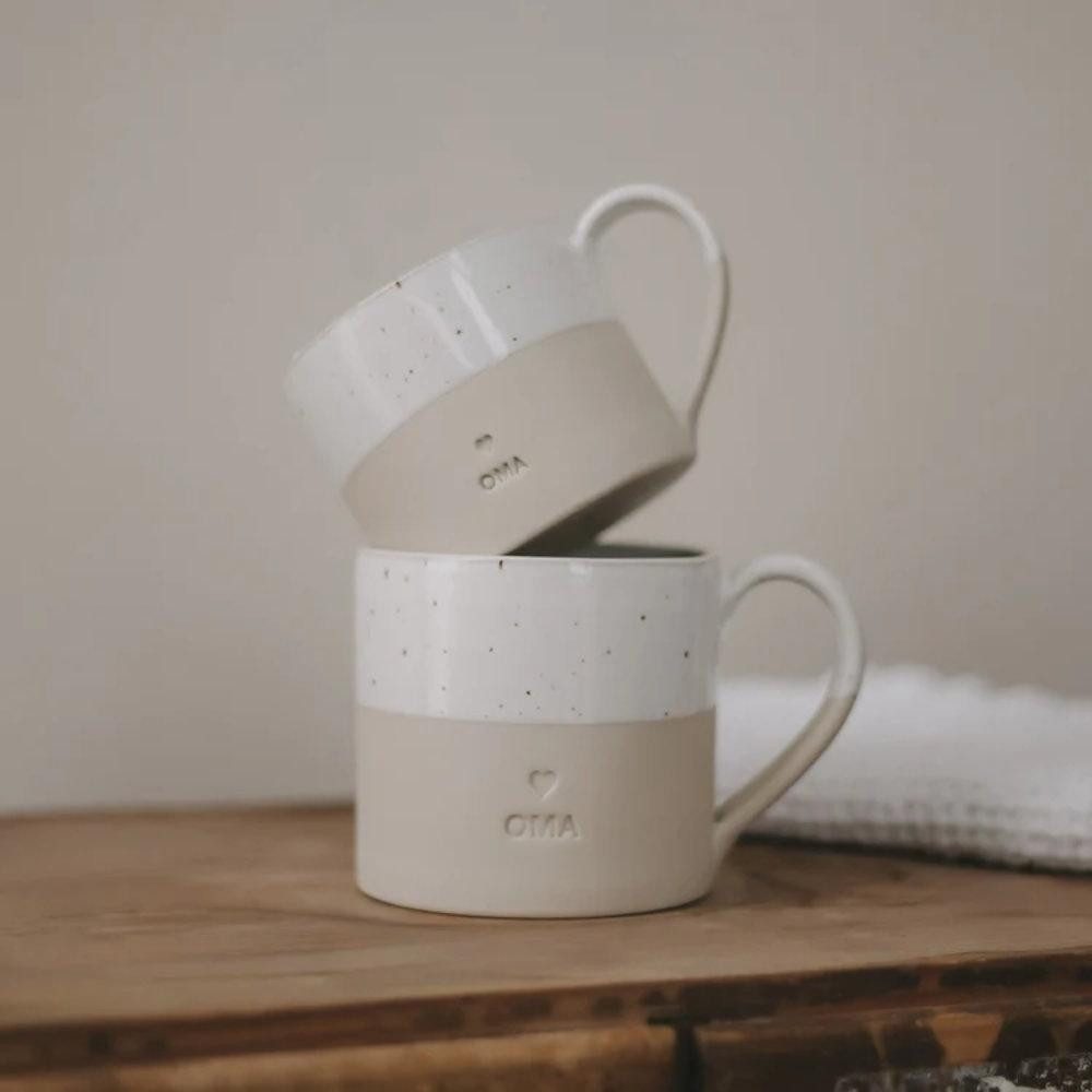 Eulenschnitt Tasse Tasse Oma (Groß)