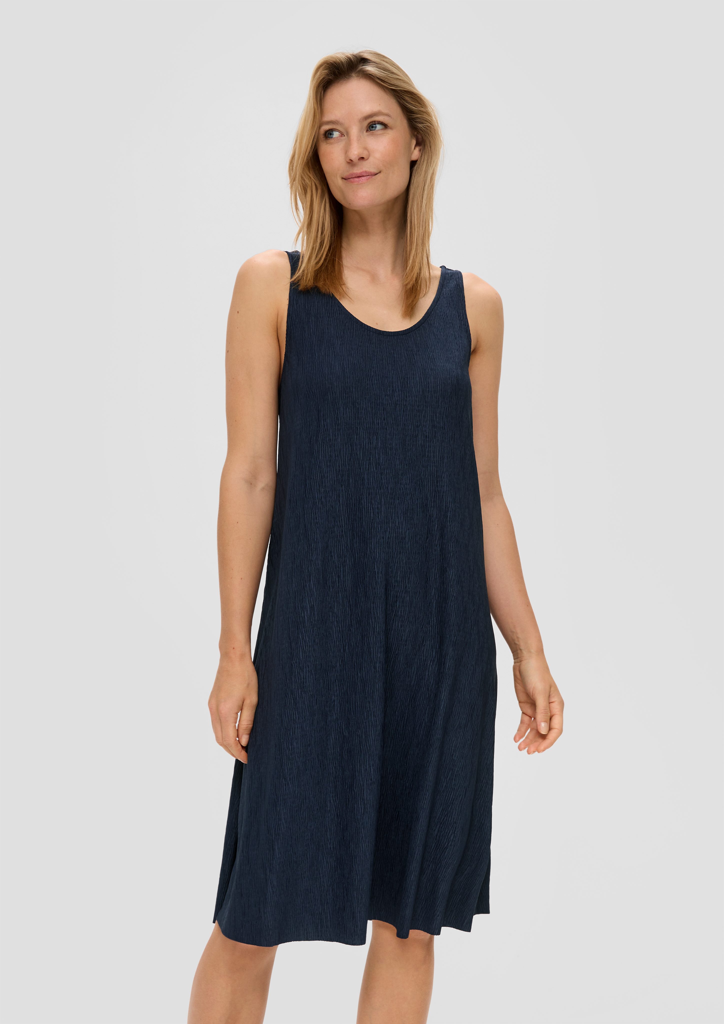 s.Oliver Minikleid Plissiertes Jersey-Kleid im Relaxed günstig online kaufen