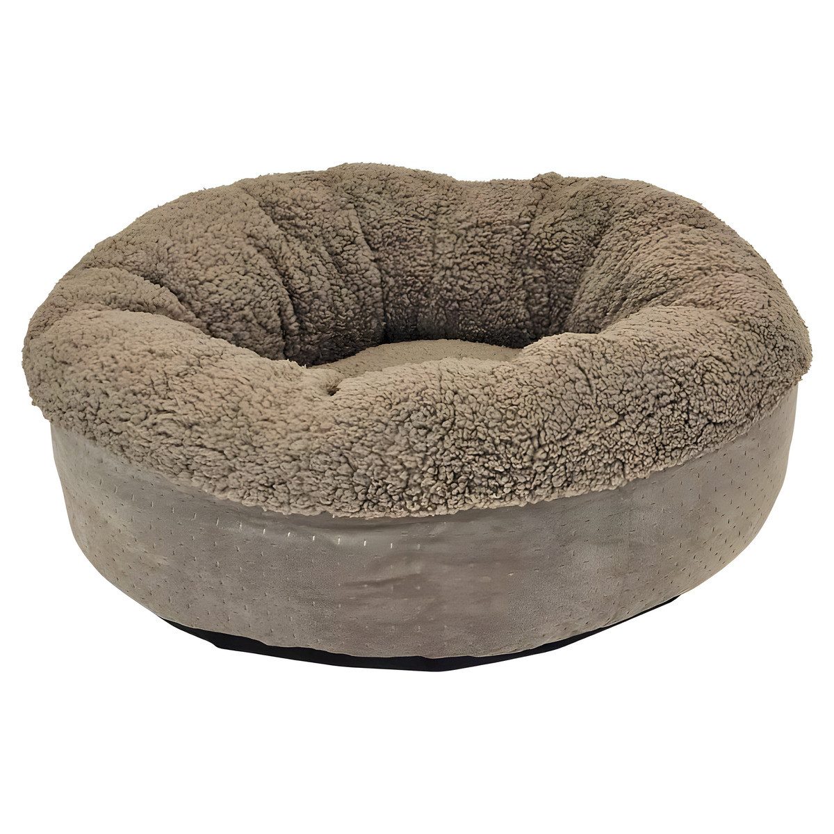 Nobby Tierbett Hunde Komfortbett Donut Teddy taupe
