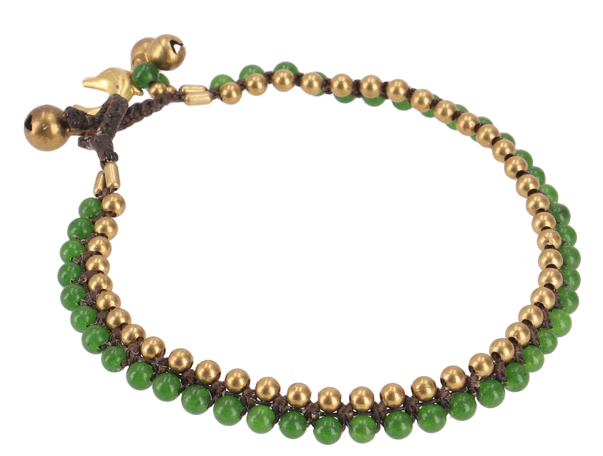 Guru-Shop Fußkette Fußkette Makramee mit Glöckchen, günstig online kaufen