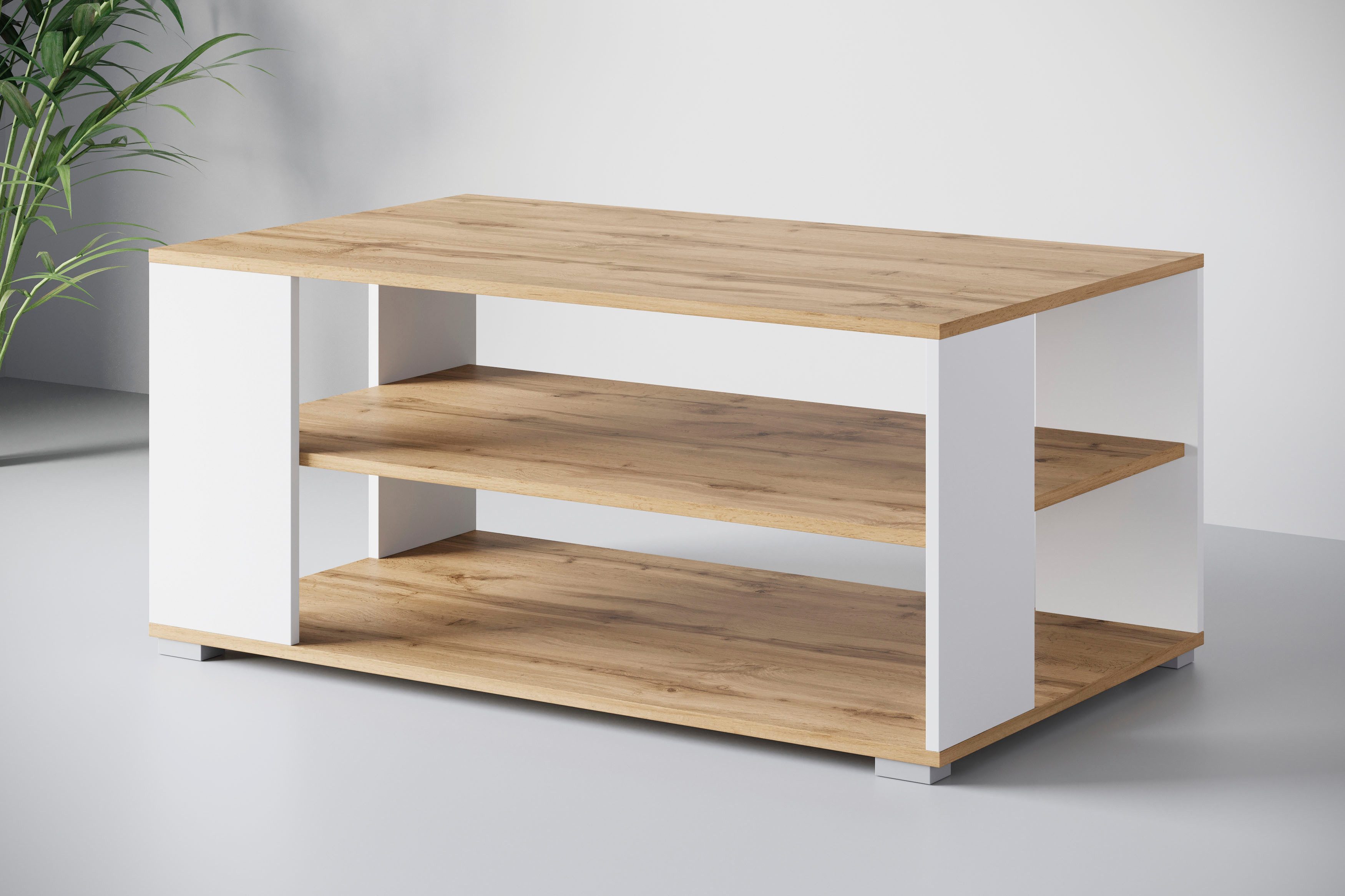 INOSIGN Couchtisch Kenia (1-St), Rechteckiger Kaffetisch, 100x66 cm, mit 2 günstig online kaufen