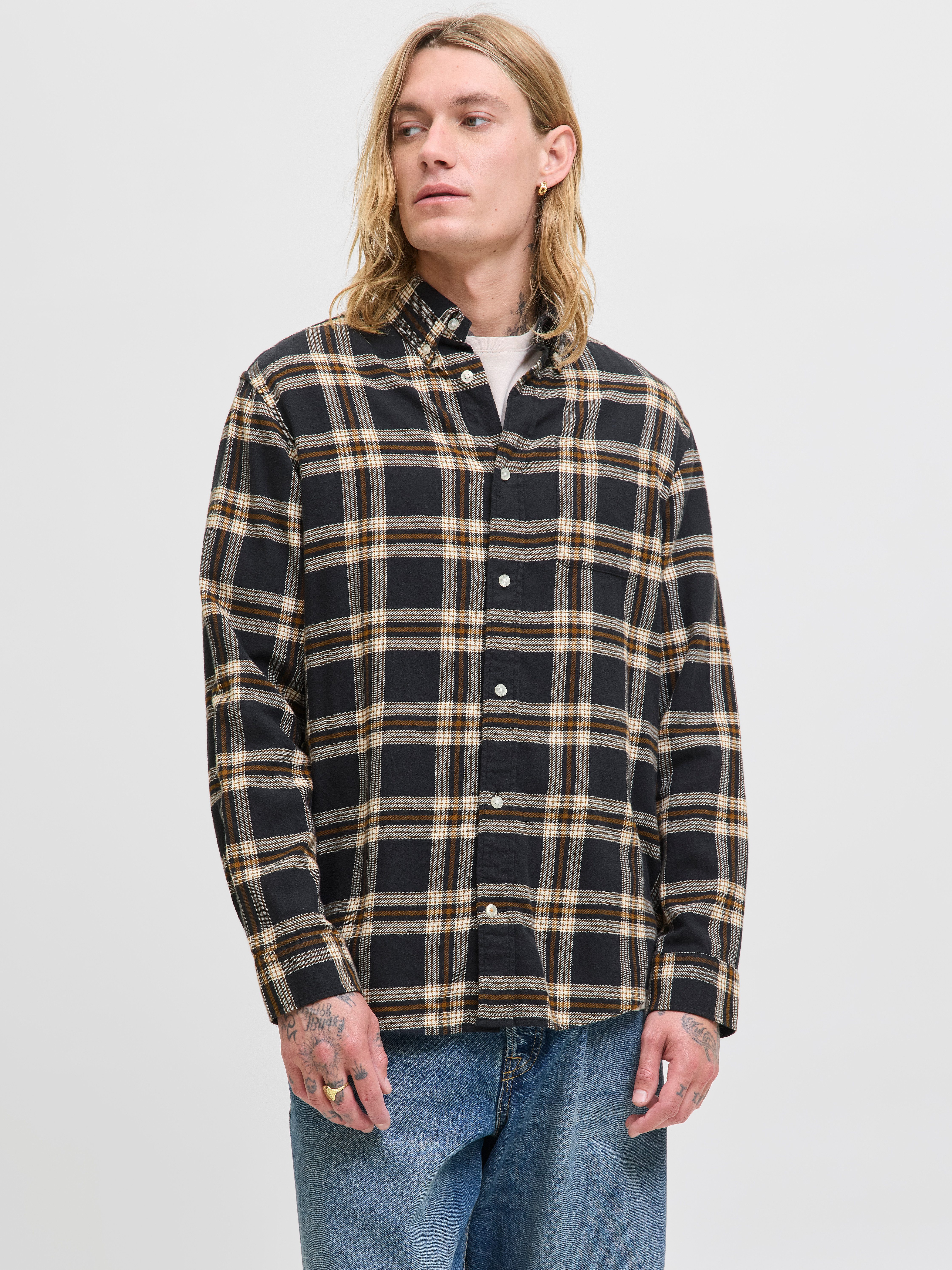 Langarmhemd JJECLASSIC FLANNEL CHECK SHIRT LS SN