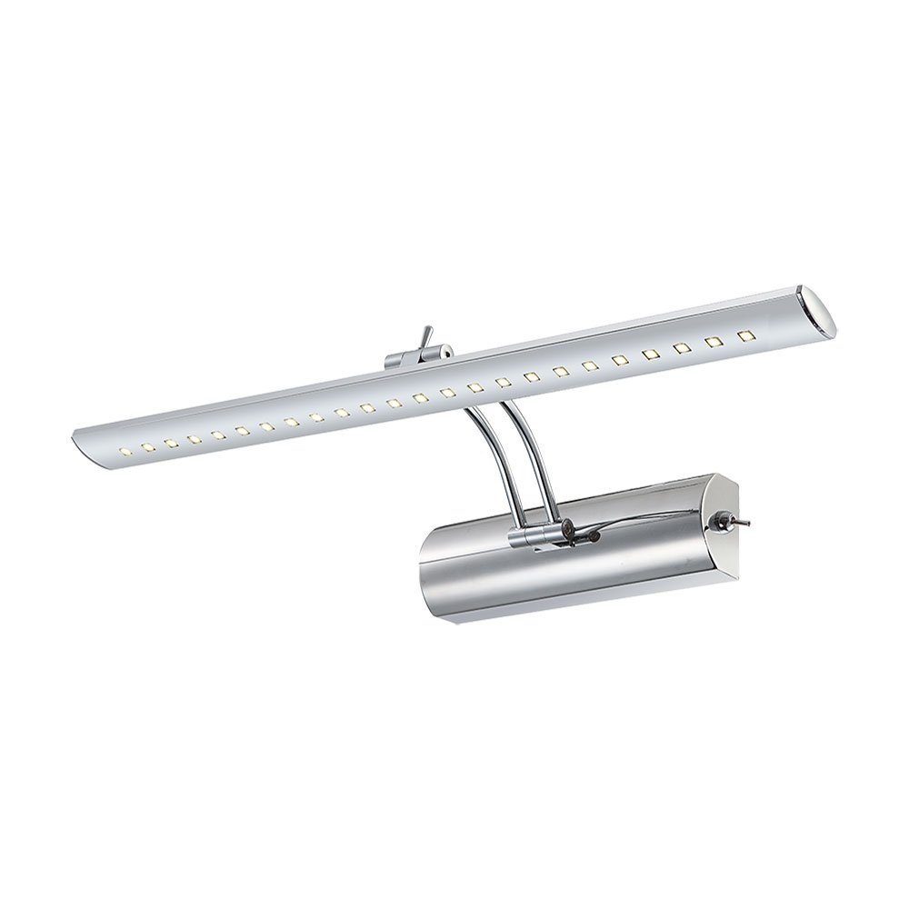 GLOBO LIGHTING LED Wandleuchte, LED-Leuchtmittel fest verbaut, Neutralweiß, LED Wand Leuchte Lampe Metall Chrom Spot Beweglich Schalter Wohn