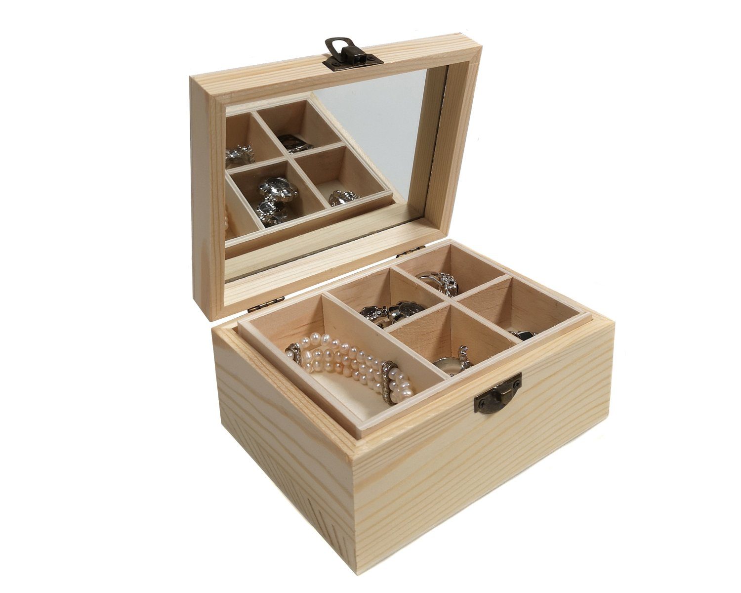 Yudu Aufbewahrungsbox Holzkästchen Holz Kommode Aufbewahrungsbox Sammelkasten